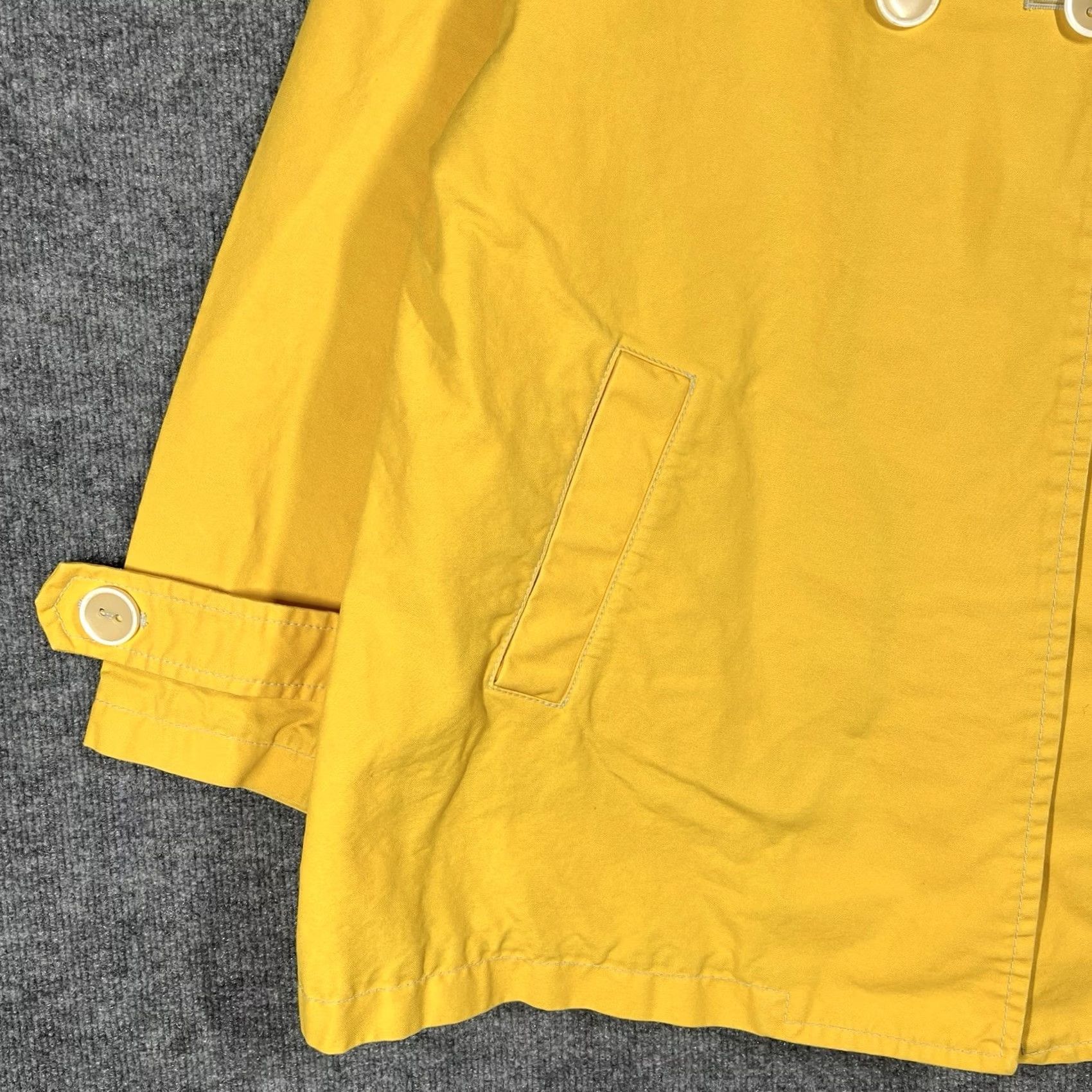Gap VINTAGE Gap Yellow Peacoat Womens XL Jacket Cotton Double Breasted Size XL / US 12-14 / IT 48-50 - 3 Thumbnail