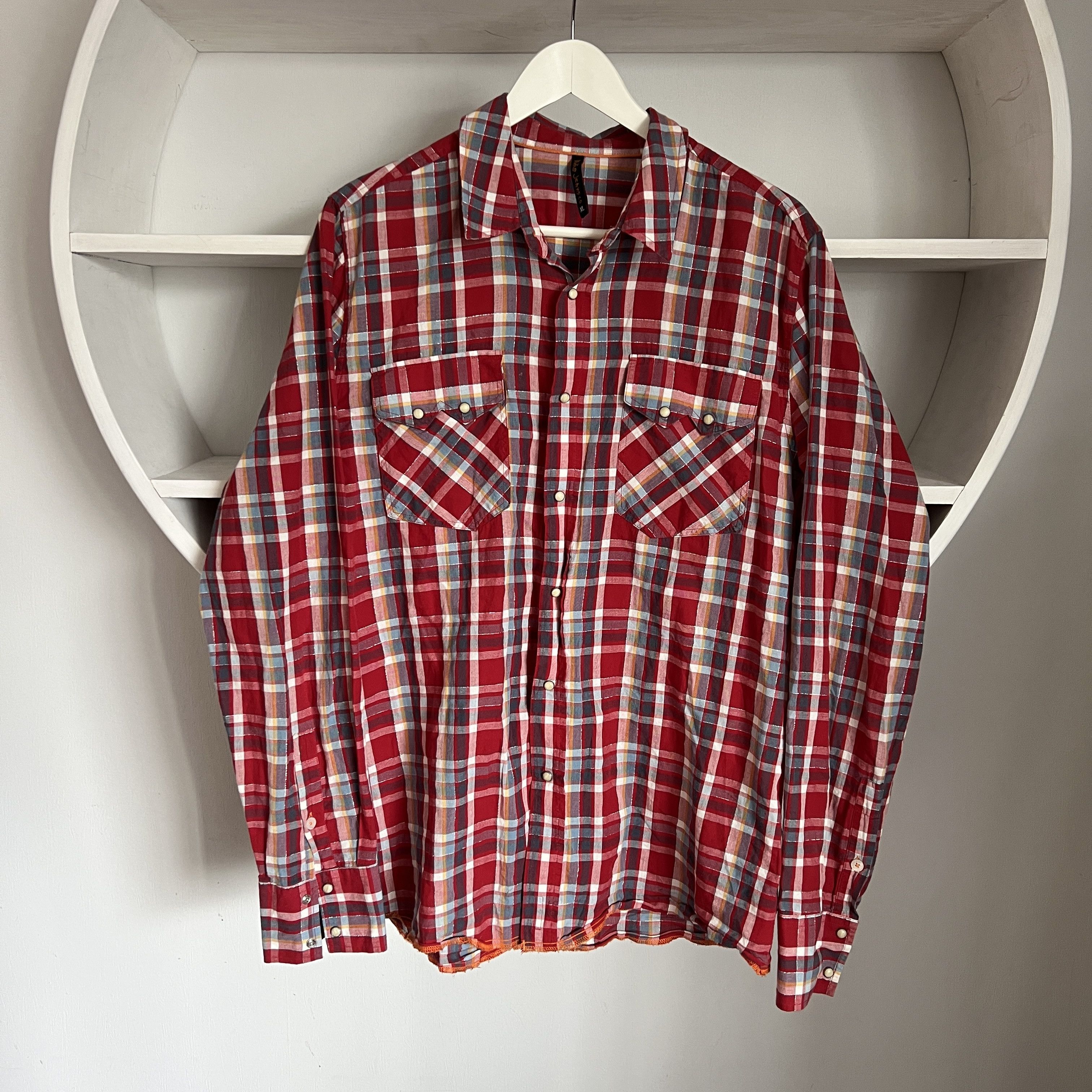 Nudie Jeans Men's NUDIE JEANS Western Cotton Check Shirt Size XL Size US XL / EU 56 / 4 - 1 Thumbnail