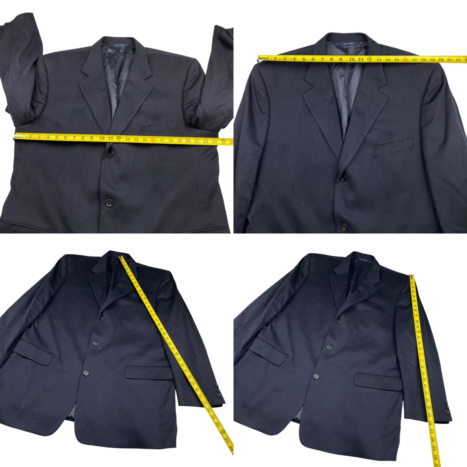Brooks Brothers Brooks Brothers x Loro Piana Mens Blazer 3-Button Navy Blue 100% Cashmere 46 Long Regular Fit Mens Womens Womens Size 46R - 8 Thumbnail