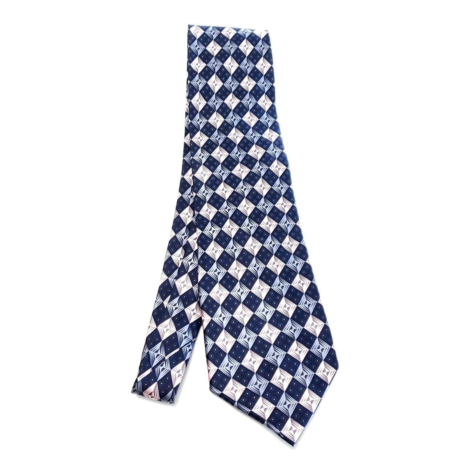 Croft & Barrow Croft & Barrow Blue Pink Silk Tie Woven Check Size ONE SIZE - 6 Thumbnail