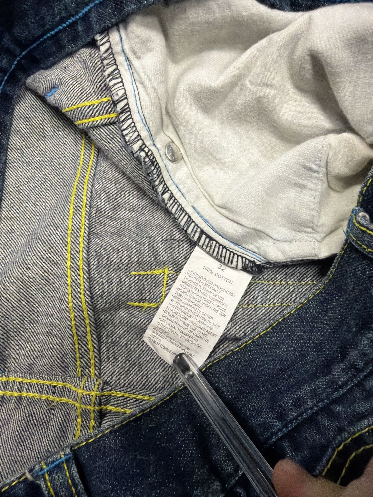 Stussy Vintage 2000s Stussy Embroidered Jeans - Waist: 34” Size US 34 / EU 50 - 10 Thumbnail