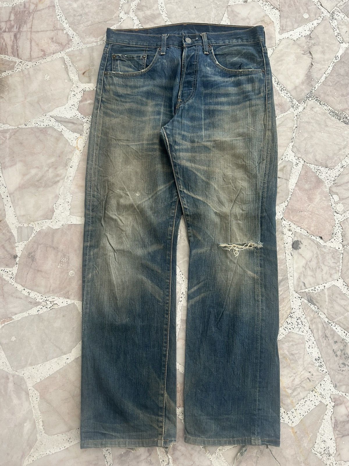 Levi's Levis 501 Japan Made Ripped Jeans Vintage Denim Size US 31 - 1 Thumbnail