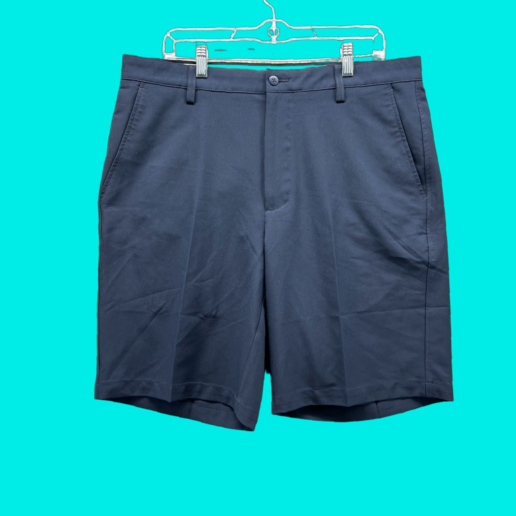 Footjoy FootJoy Shorts Mens 36 Blue Navy Chino Pleated Stretch Golf Athletic Casual Size US 36 / EU 52 - 1 Thumbnail