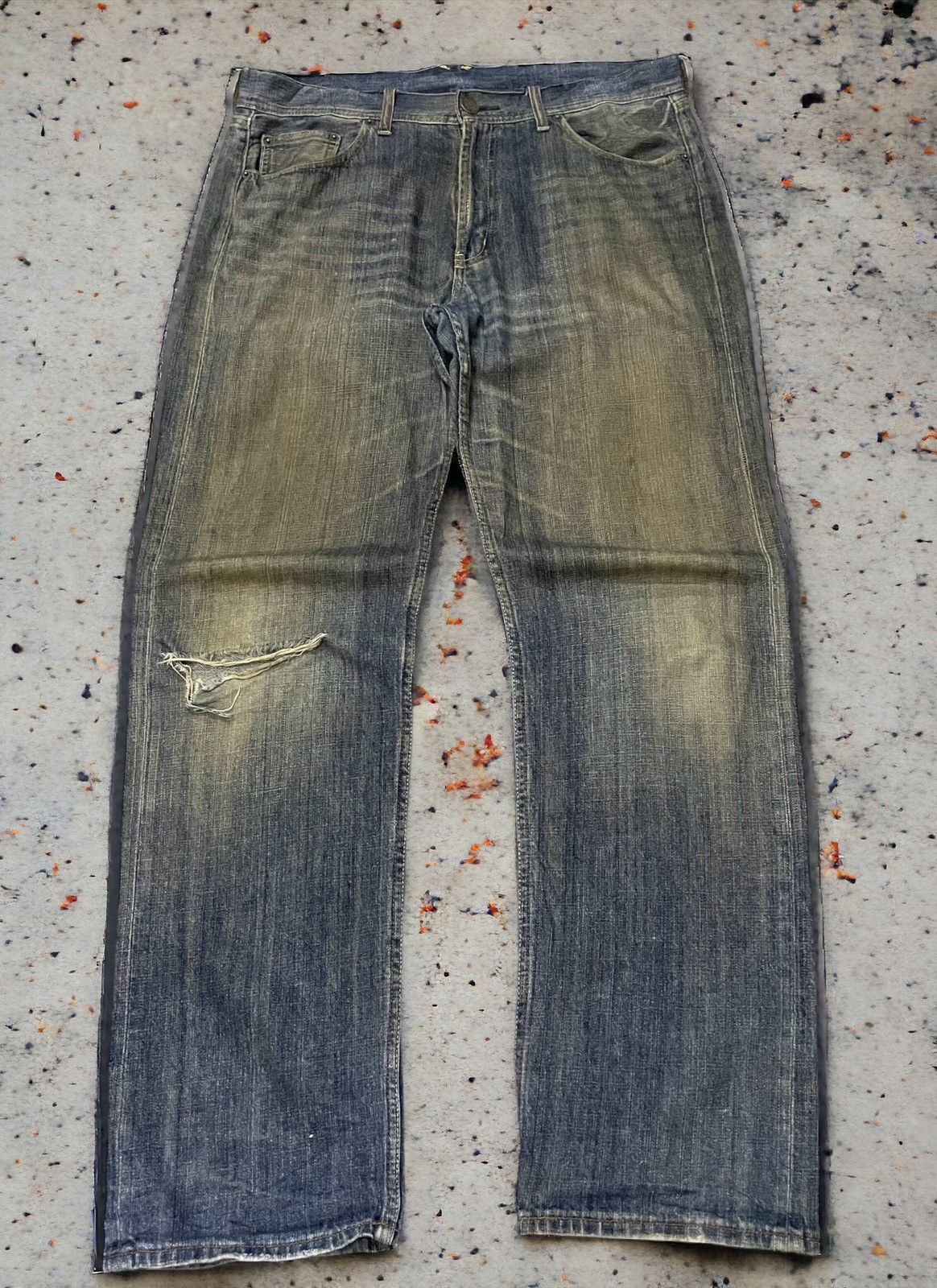 Hysteric Glamour Vintage Japanese Brand Mud Wash Loose Distressed Jeans Size US 36 / EU 52 - 1 Thumbnail