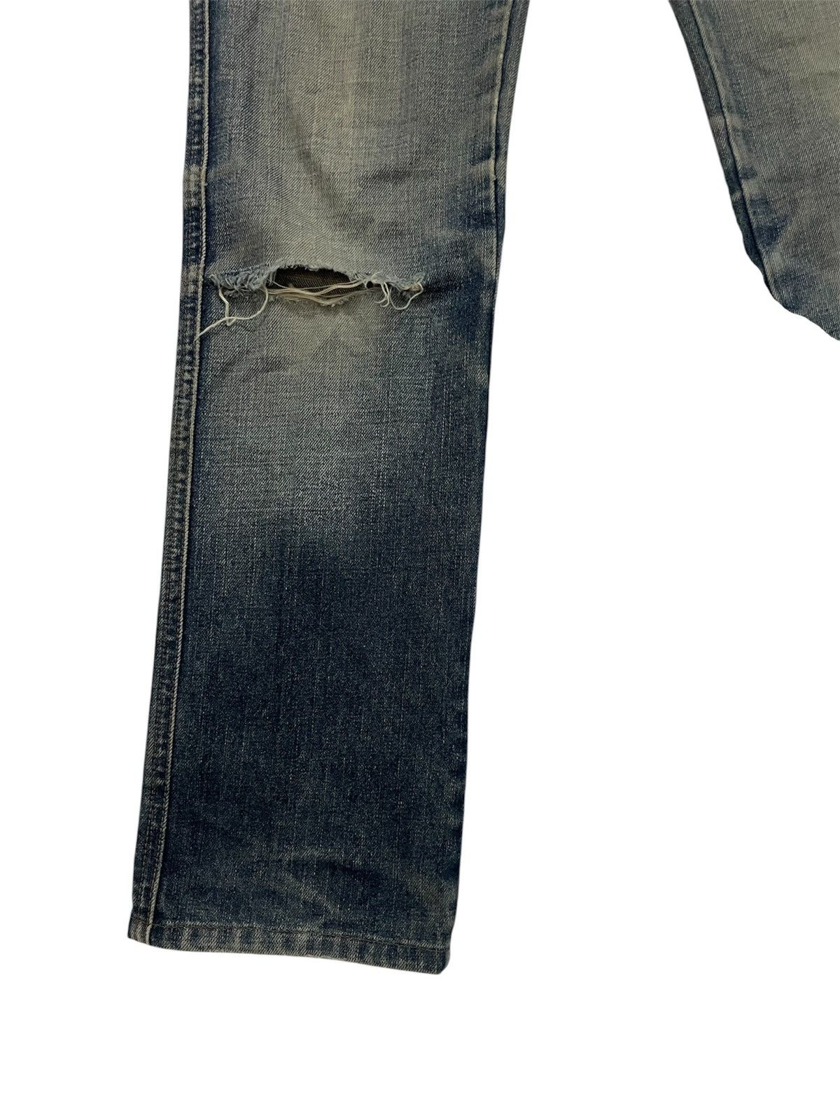 Diesel × Vintage Sick🔥Vtg Ripped Jeans Diesel Industry Embroidery denim Size 29" - 4 Thumbnail