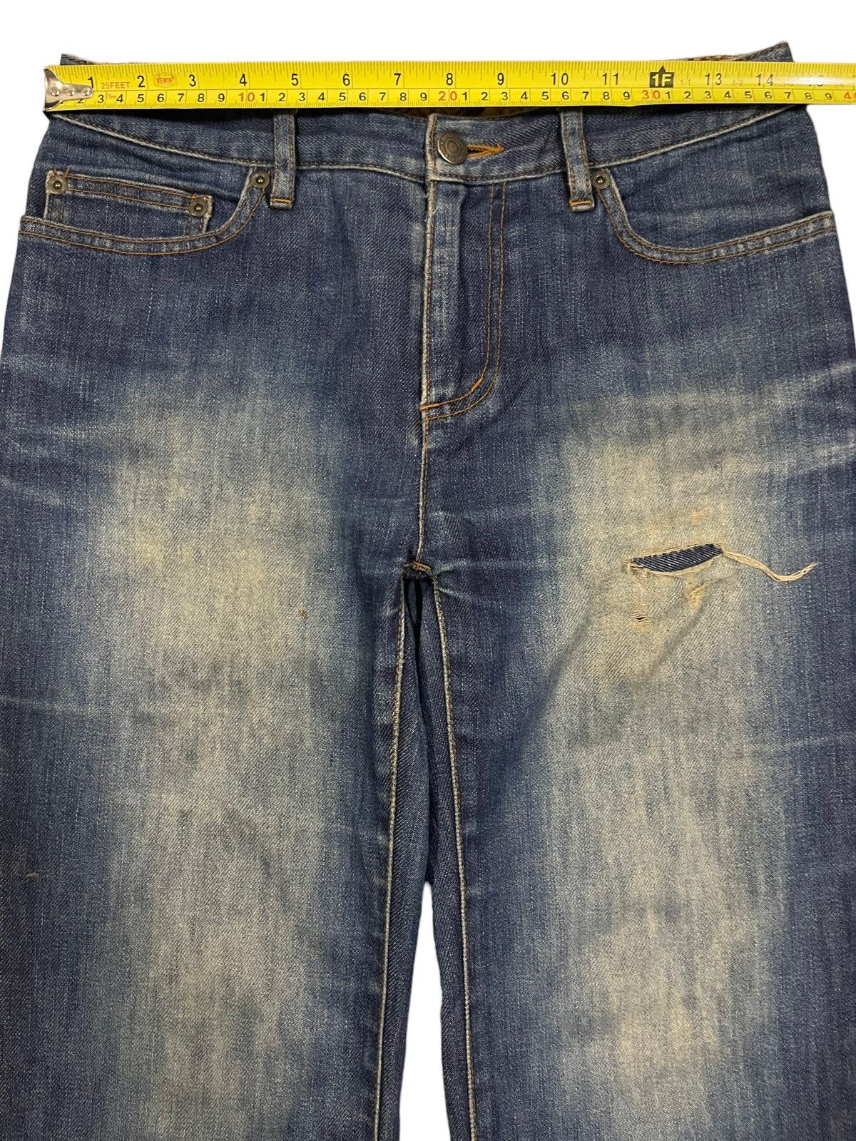 Burberry Vintage Burberry Blue Wash Style Checked Line Flare Jeans Size US 29 - 10 Thumbnail
