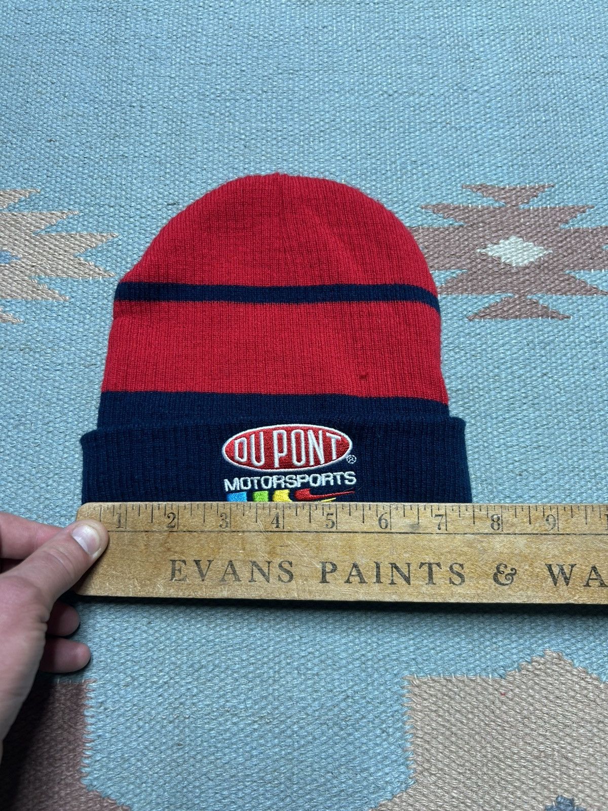 Vintage Vtg acrylic knit beanie winter Jeff Gordon 24 DuPont nascar Size ONE SIZE - 6 Thumbnail
