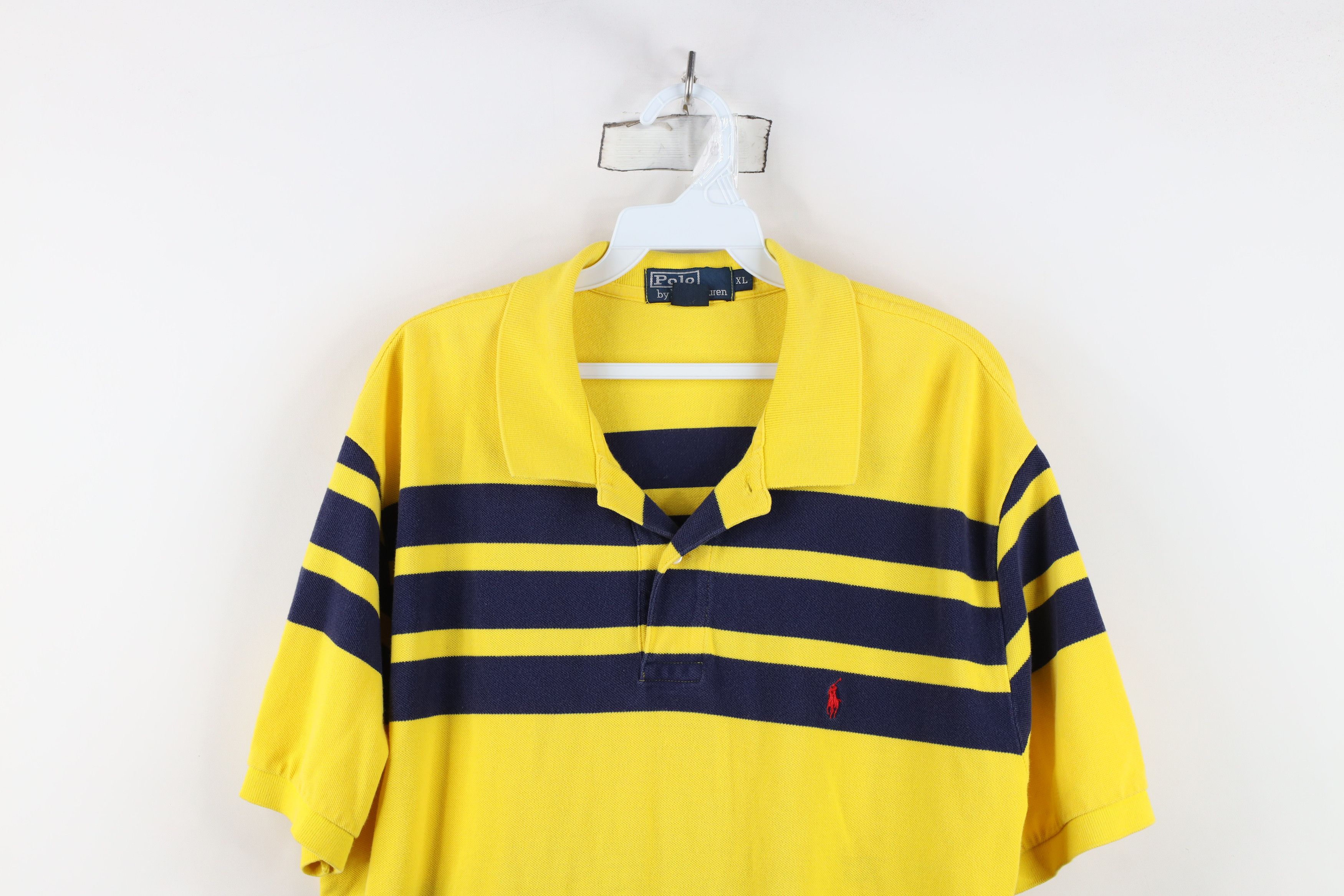 Polo Ralph Lauren Vintage 90s Ralph Lauren Block Collared Golf Polo Shirt Size US XL / EU 56 / 4 - 2 Thumbnail