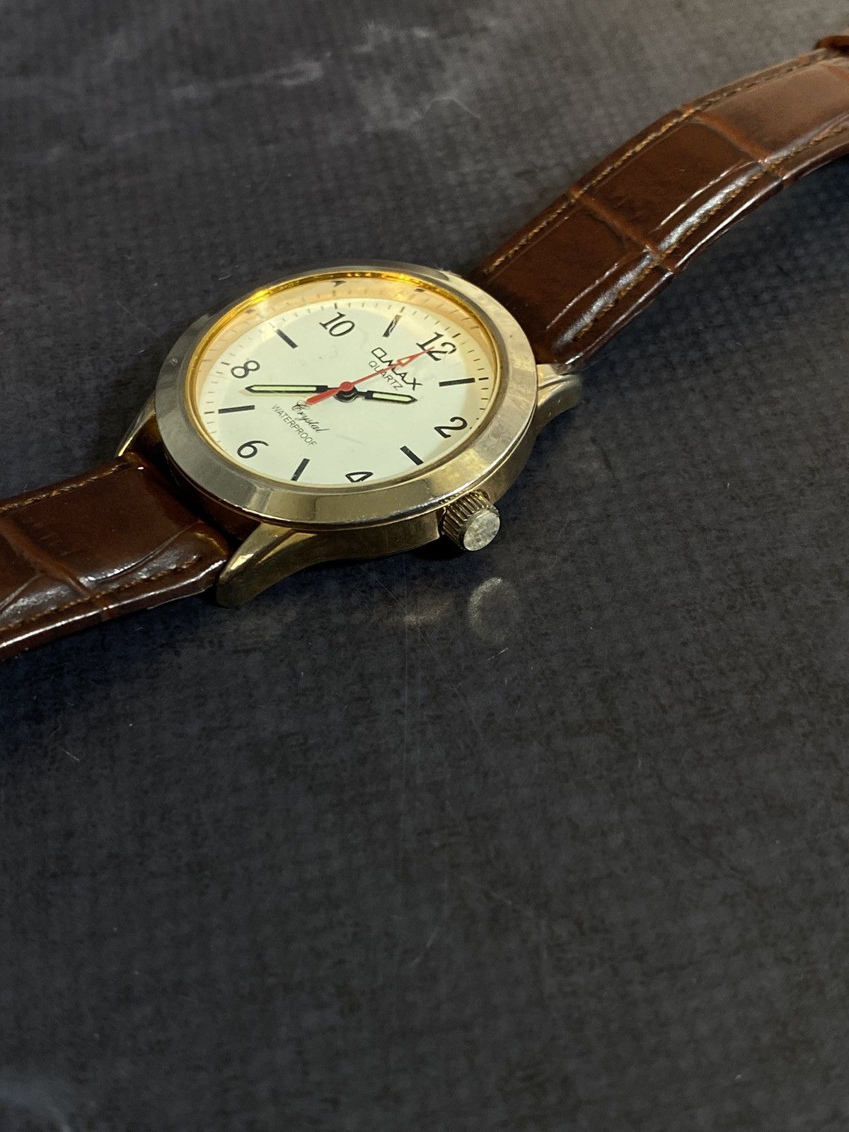 Japanese Brand × Vintage Omax Classic Leather Strap Watch Japanese Brand Size ONE SIZE - 6 Thumbnail