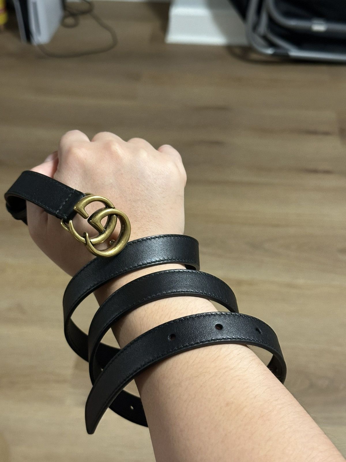 Gucci Gucci GG Marmont thin leather belt Size ONE SIZE - 2 Thumbnail