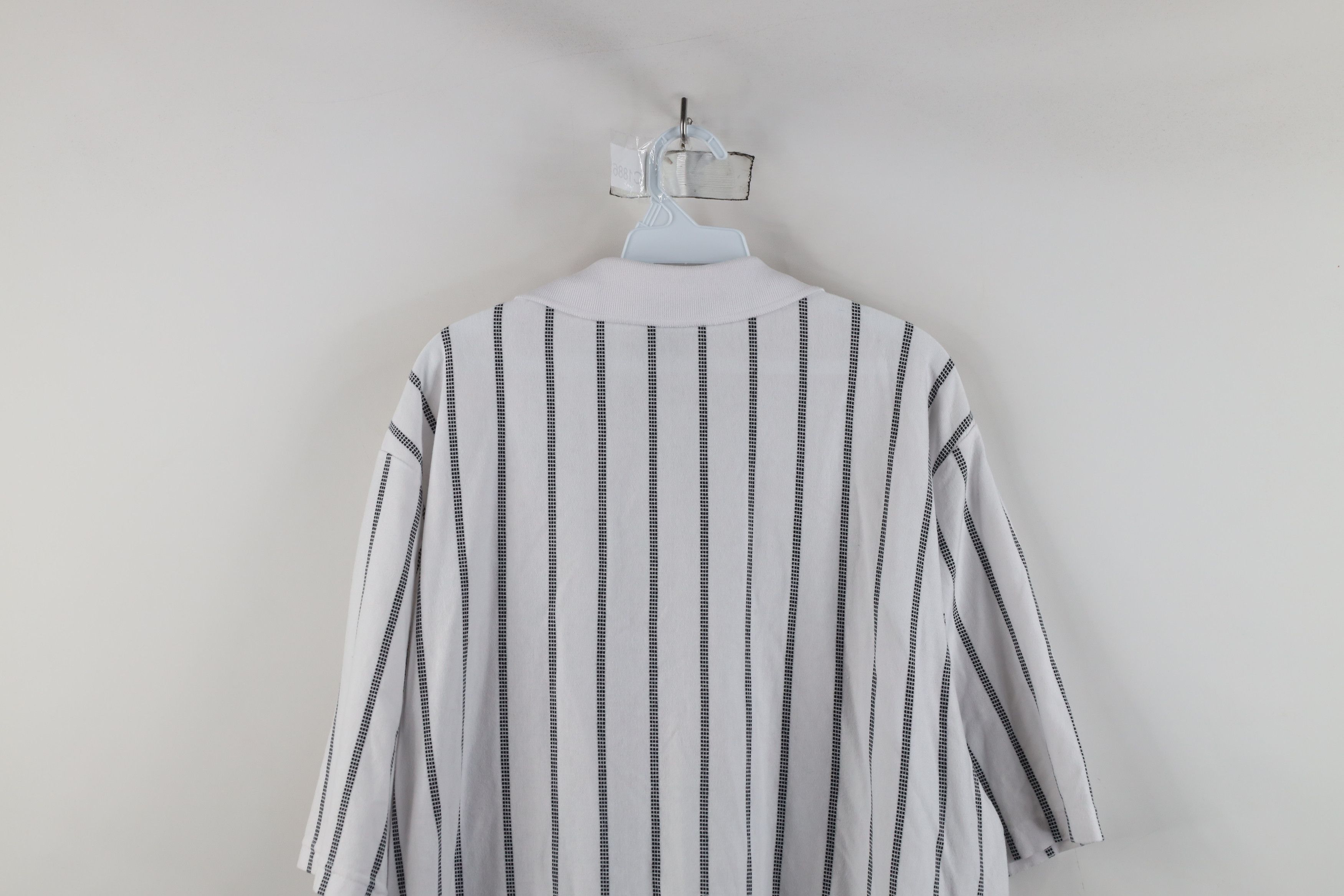 Vintage Vintage 90s Streetwear Striped Pullover Polo Shirt Mafia Size US XXL / EU 58 / 5 - 13 Thumbnail