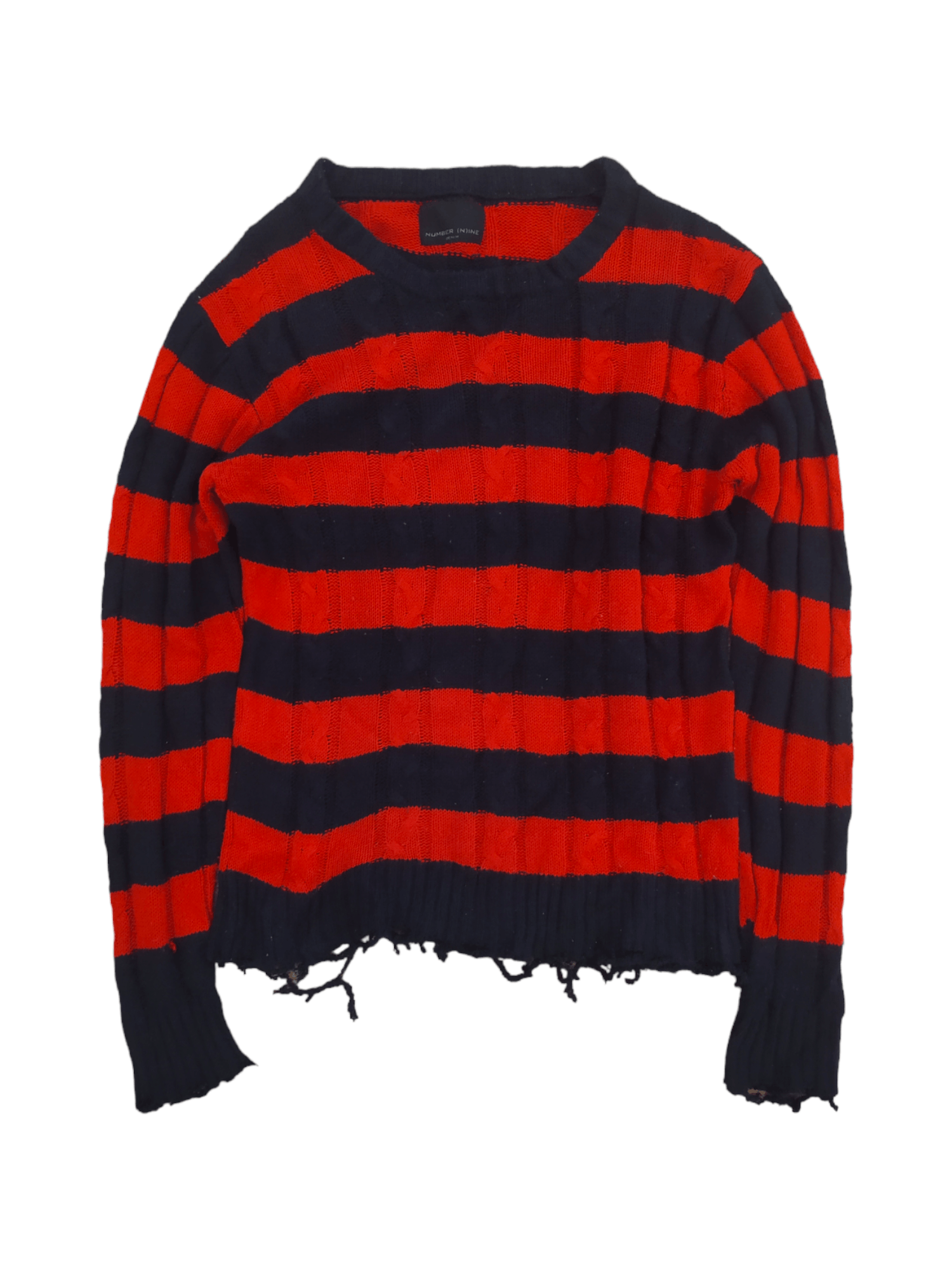 Number (N)ine Number (N)ine 2003AW 'Kurt Cobain' Red Black Sweater