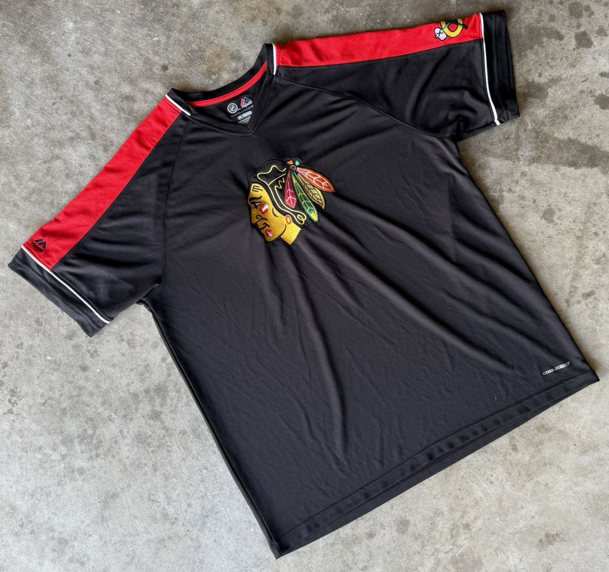 Majestic × Vintage Chicago Blackhawks T Shirt by Majestic Size XX - Large Size US XXL / EU 58 / 5 - 1 Thumbnail