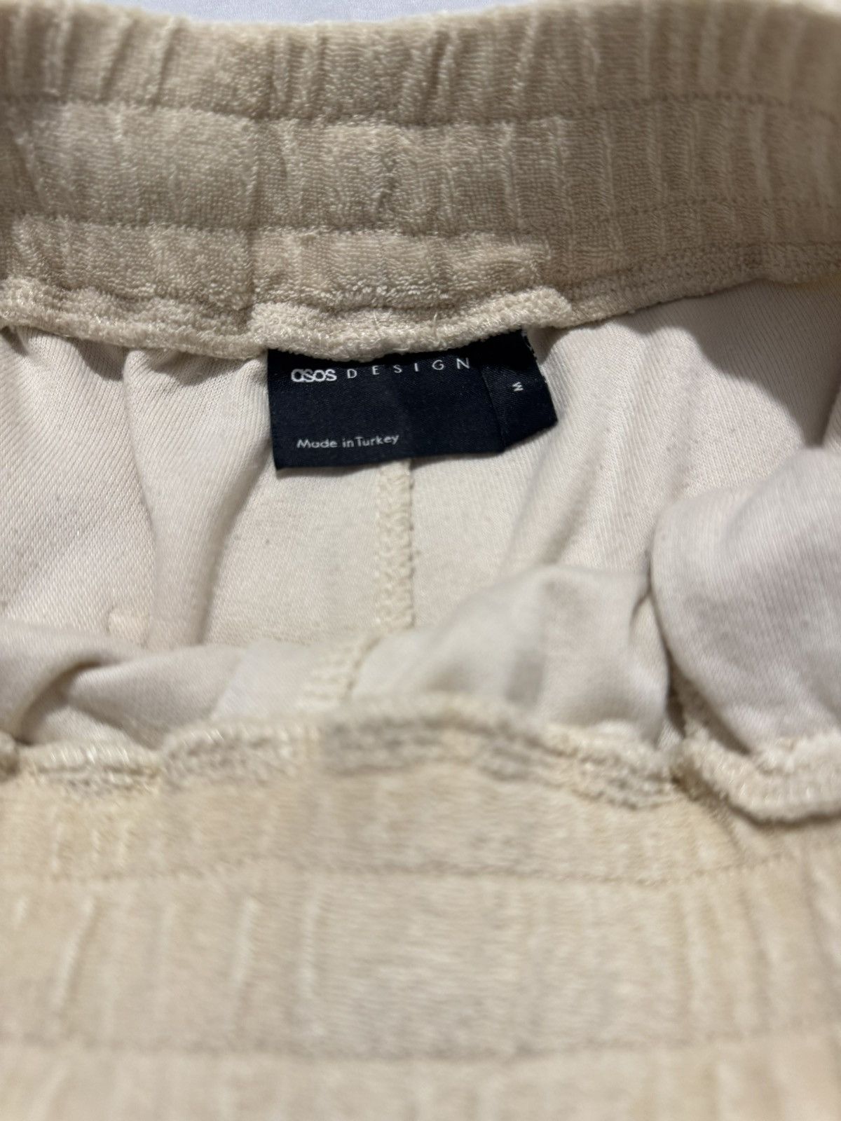 Asos ASOS Shorts Actual H&W Club Tan Cream Toweling Size US 32 / EU 48 - 4 Thumbnail