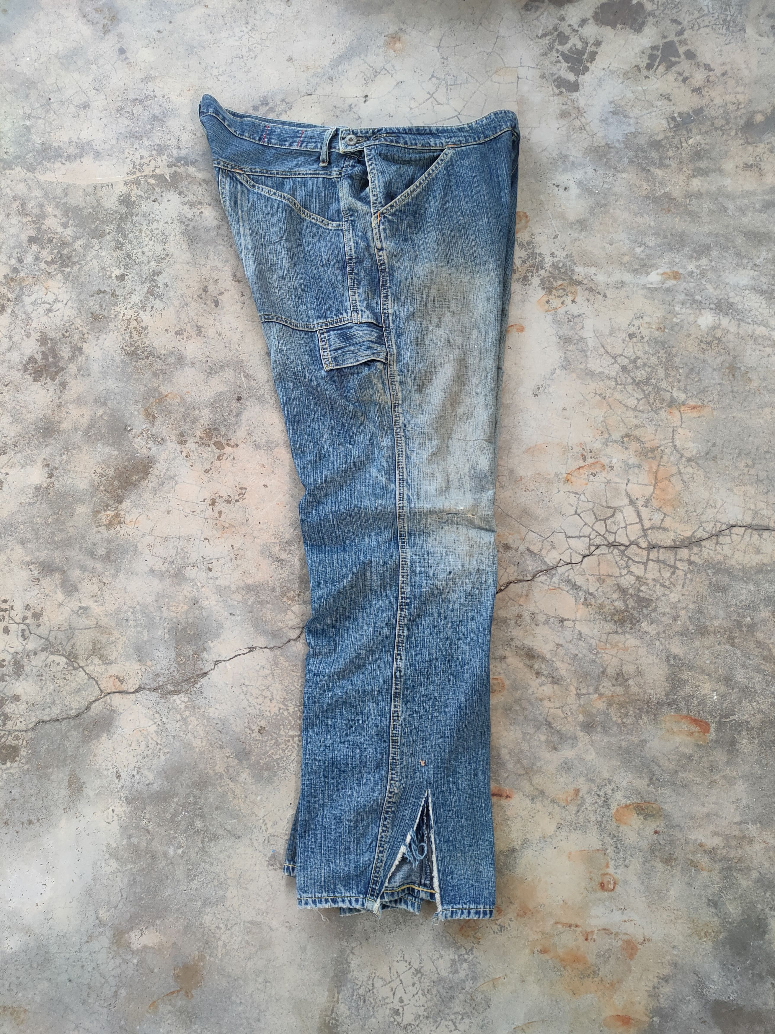 Japanese Brand W38 VINTAGE HECTIC DENIM TALON ZIP FADED RIPPED JEANS PANTS Size US 38 / EU 54 - 8 Thumbnail