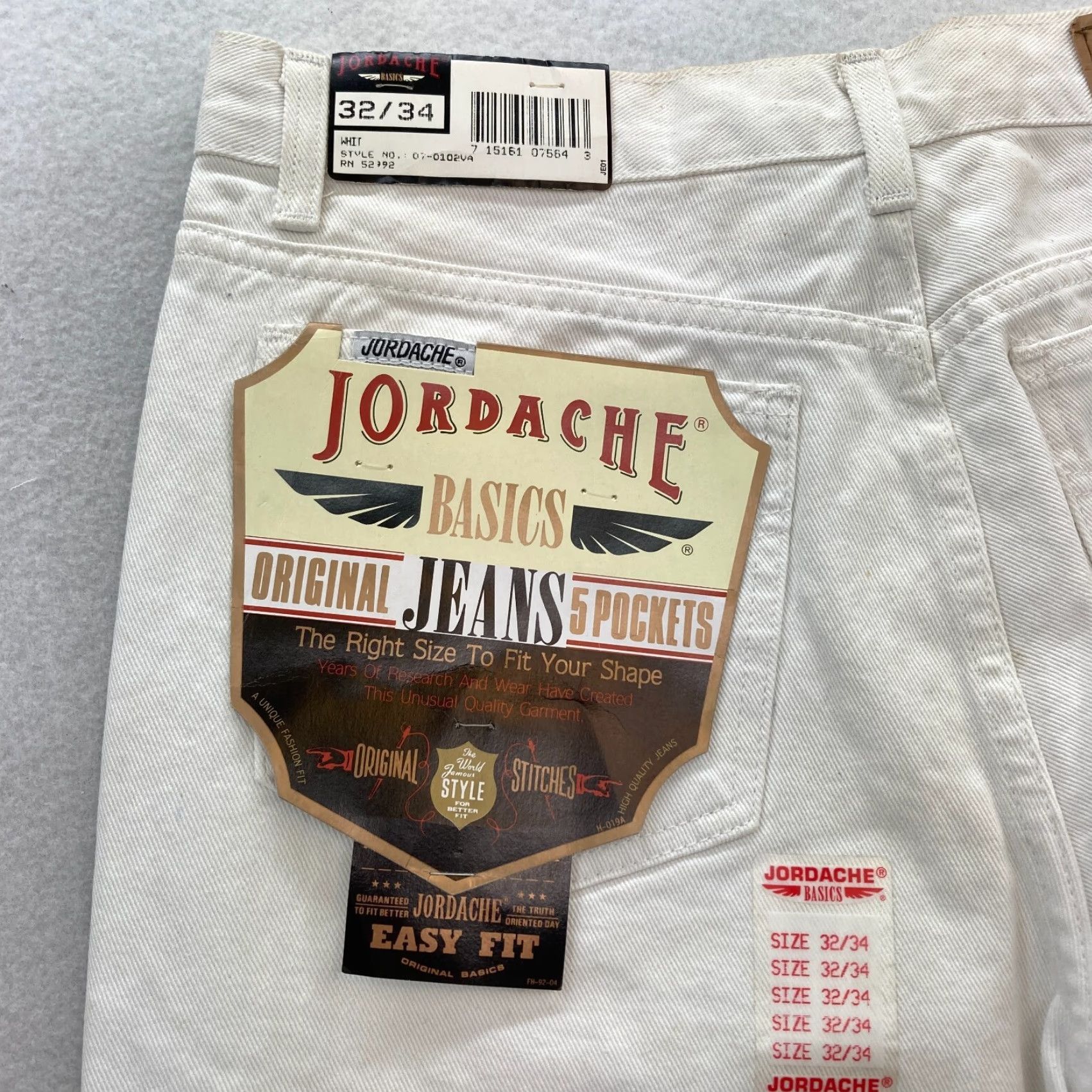 Jordache VINTAGE Jordache Jeans Mens 32x34 Easy Fit Tapered Leg White Denim Western Y2K Size US 32 / EU 48 - 2 Thumbnail