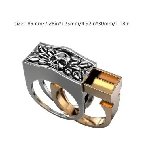 Other Skull Ring Secret Compartment Ring (size 6-12) Size ONE SIZE - 4 Thumbnail