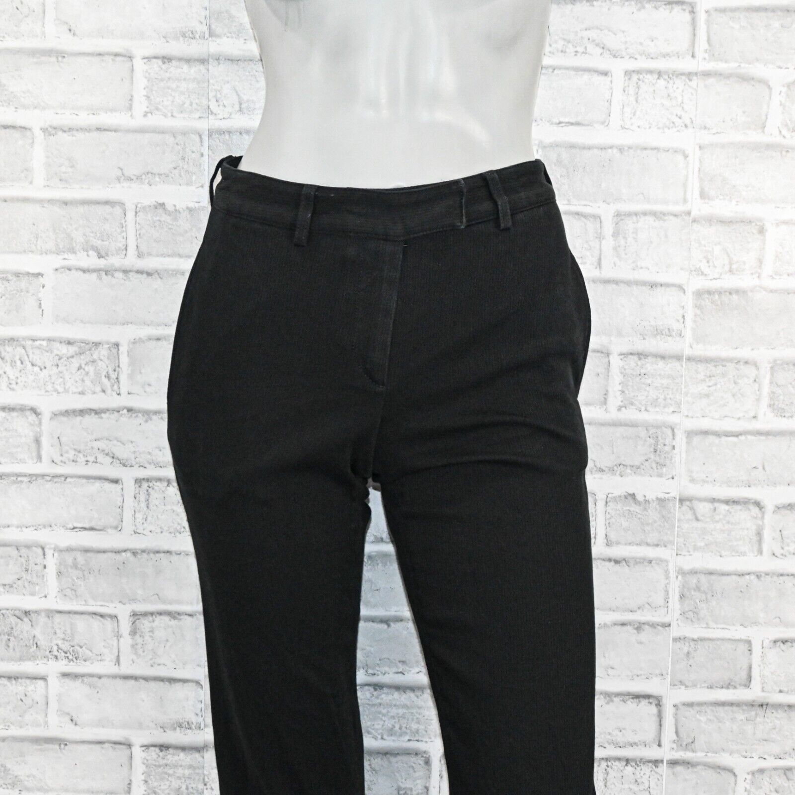 A.P.C. A.P.C. Women's Ribbed ankle crop pants in black cotton Size 24" / US 00 / IT 34 - 8 Thumbnail