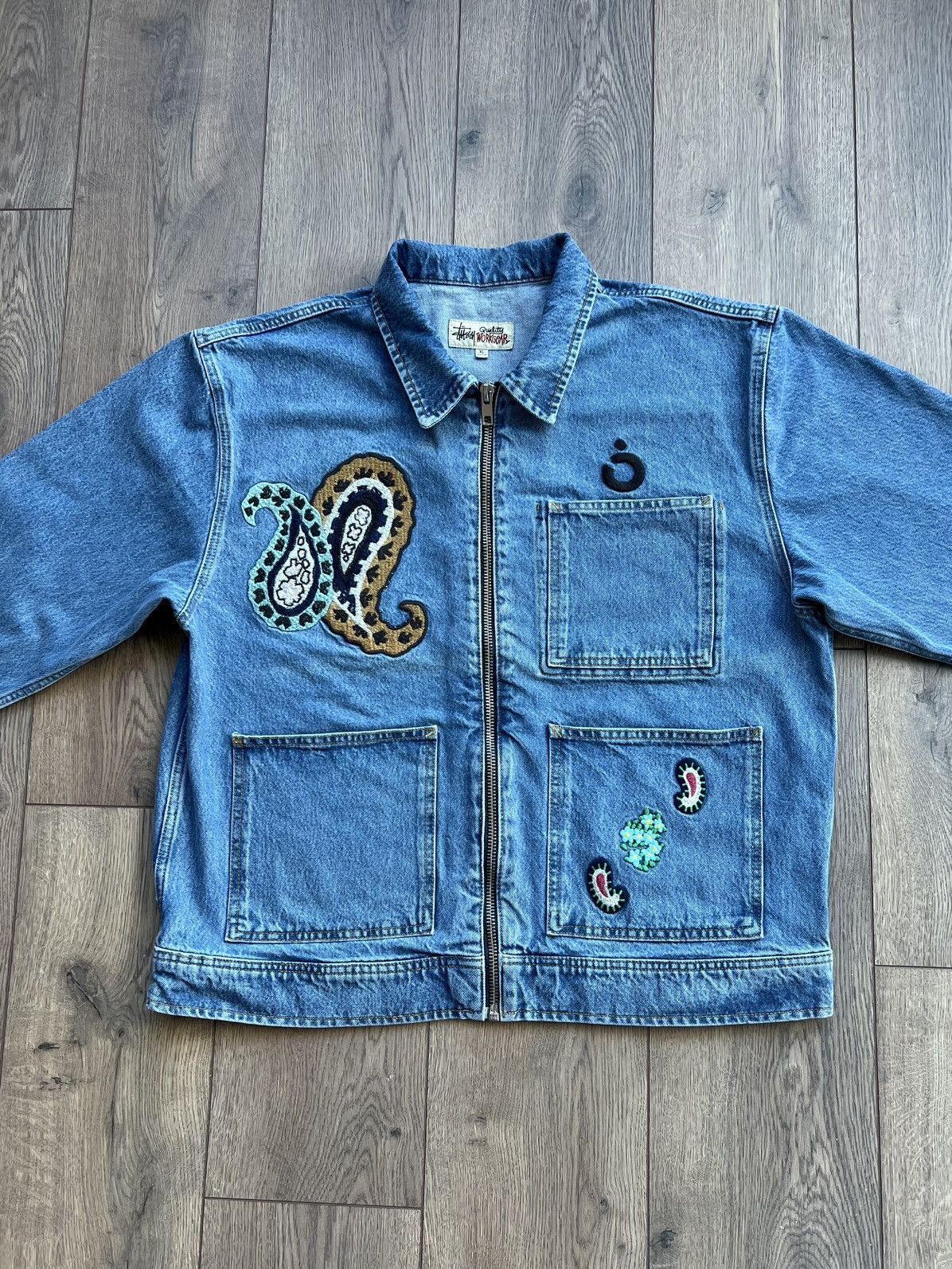NOMA t.d × Stussy Stussy x Noma t.d. Denim Zip Work Jacket Blue XL Size US XL / EU 56 / 4 - 2 Thumbnail