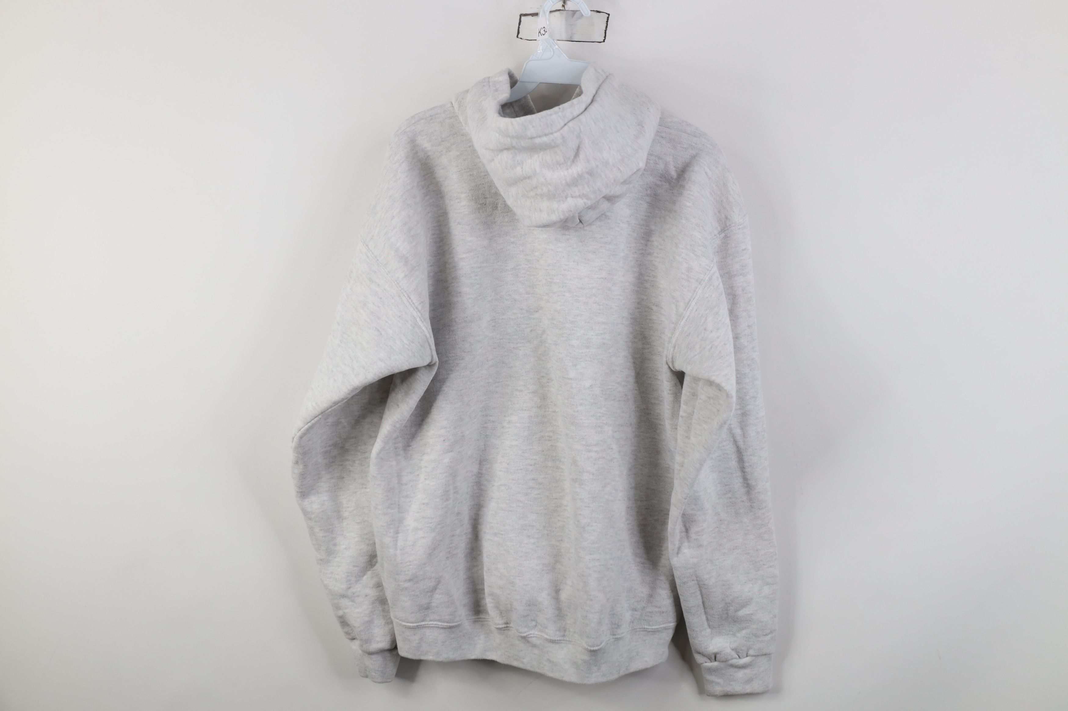Vintage Vintage 90s Streetwear Blank Hoodie Sweatshirt Heather Gray Size US L / EU 52-54 / 3 - 10 Thumbnail
