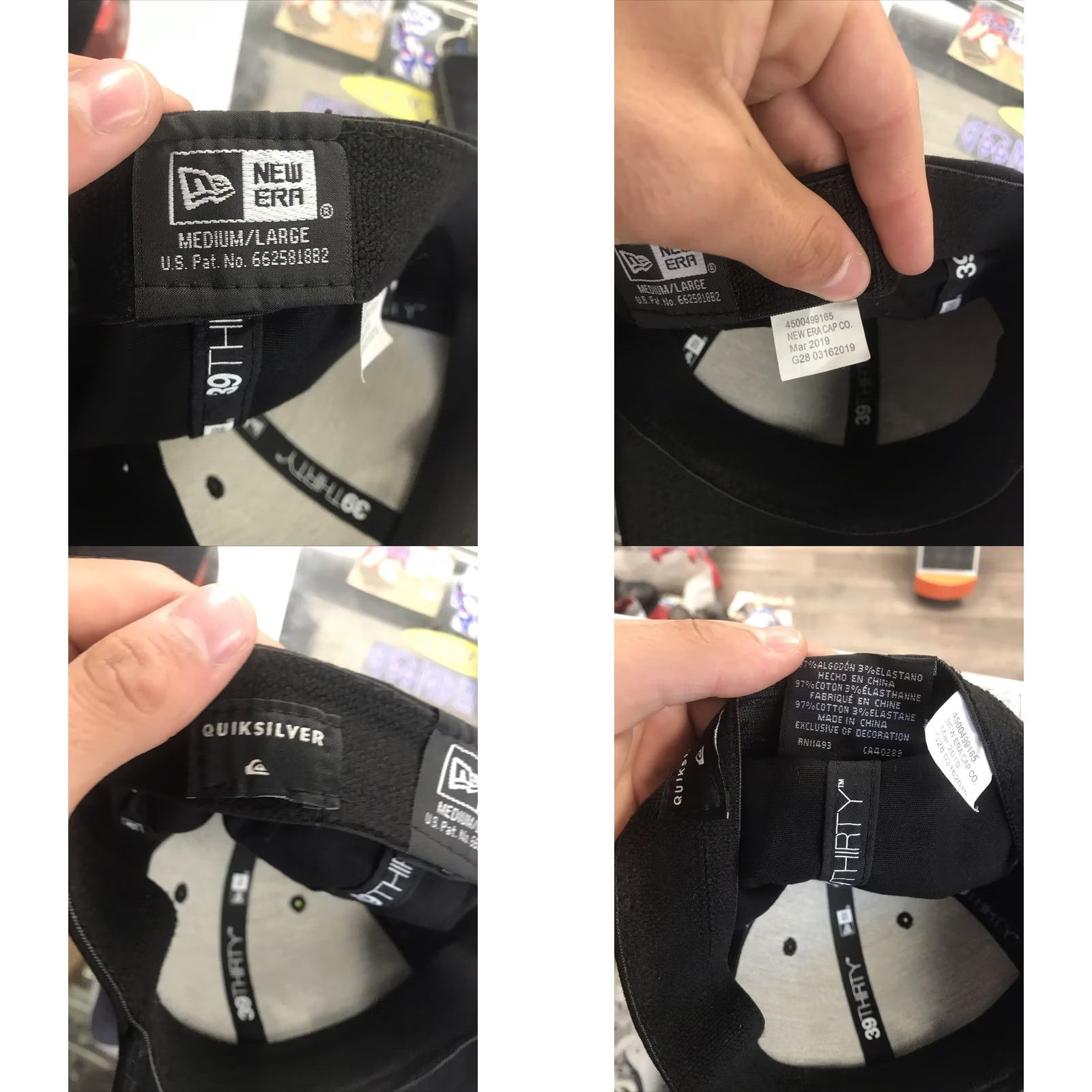 New Era New Era Hat M/L Black Mountain and Wave Logo Embroidery 3930 Mens Size ONE SIZE - 9 Thumbnail