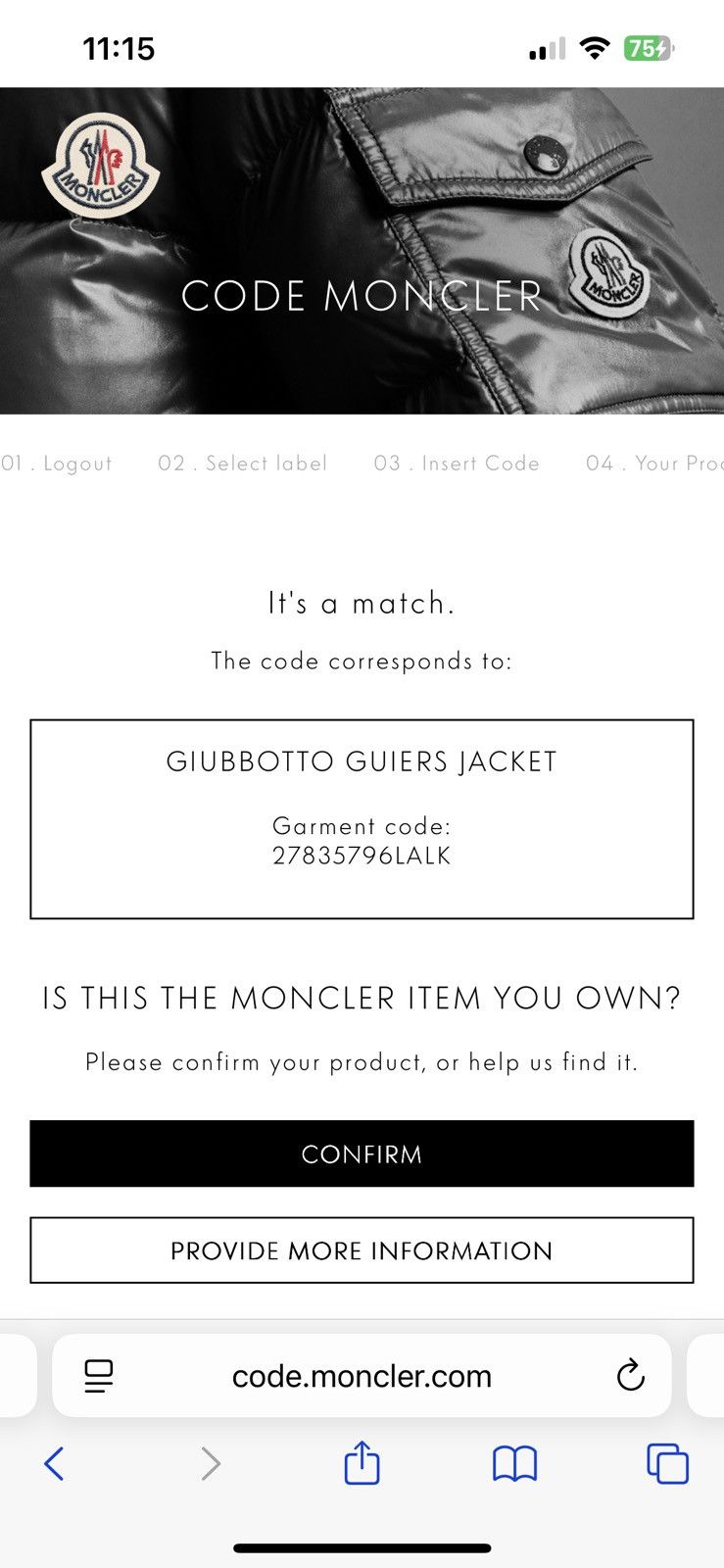 Moncler Genius Moncler Guiers Logo-Patch Hooded Jacket Size US L / EU 52-54 / 3 - 19 Thumbnail