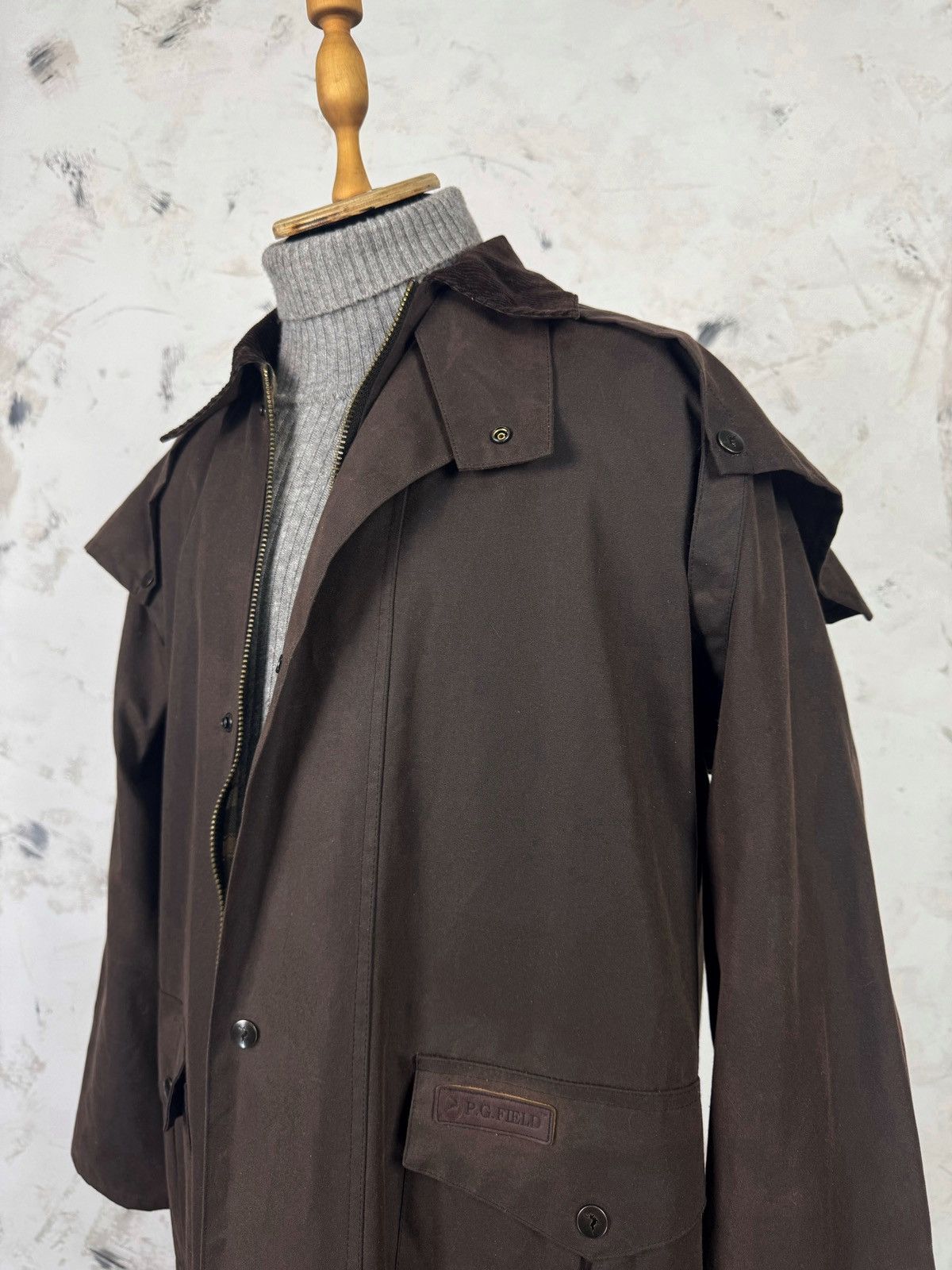 Vintage Vintage P.G. Field Long Waxed Jacket Size S - M Size US S / EU 44-46 / 1 - 4 Thumbnail