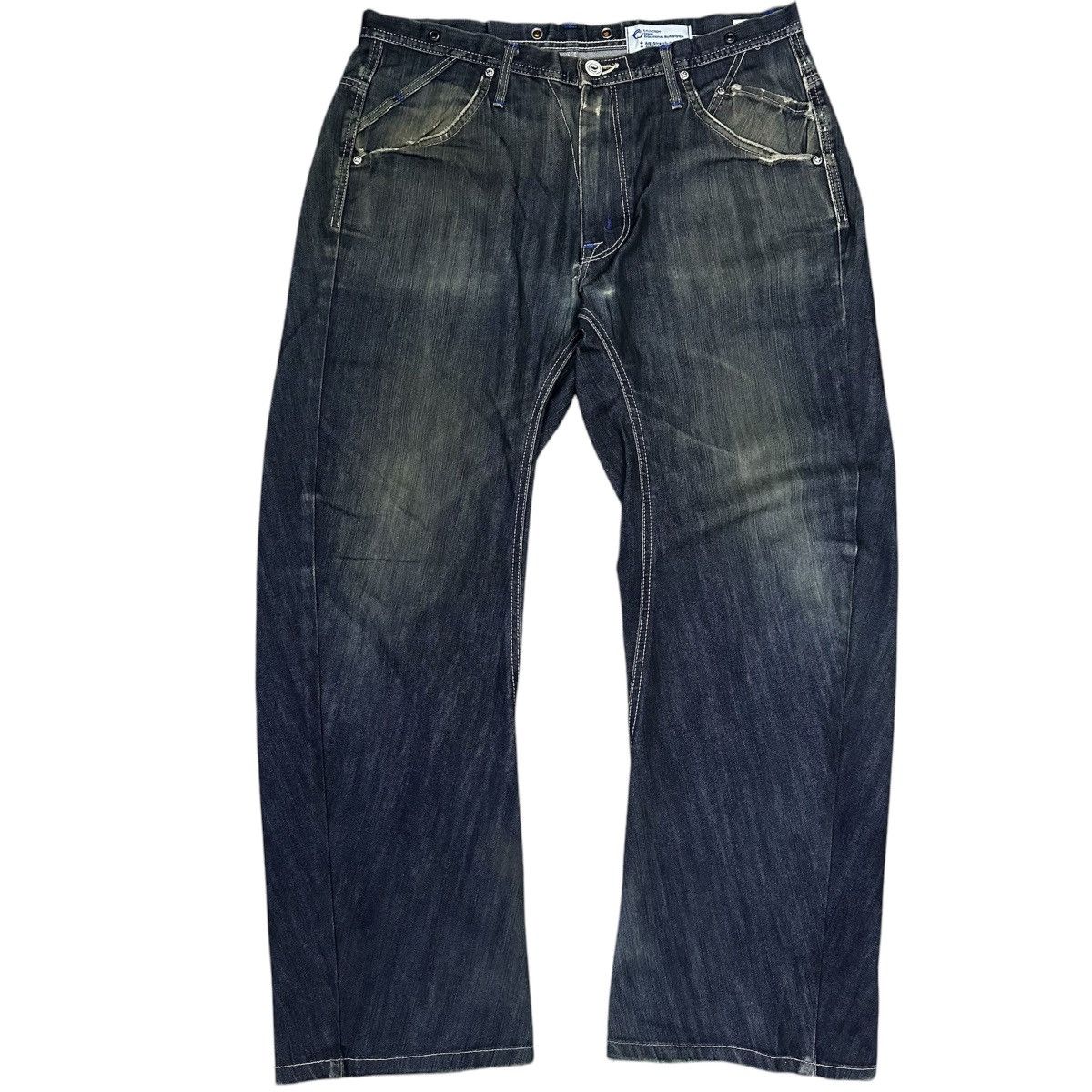 Edwin Twist Legs 💥vintage edwin evolution flare curve legs . Size US 34 / EU 50 - 1 Thumbnail