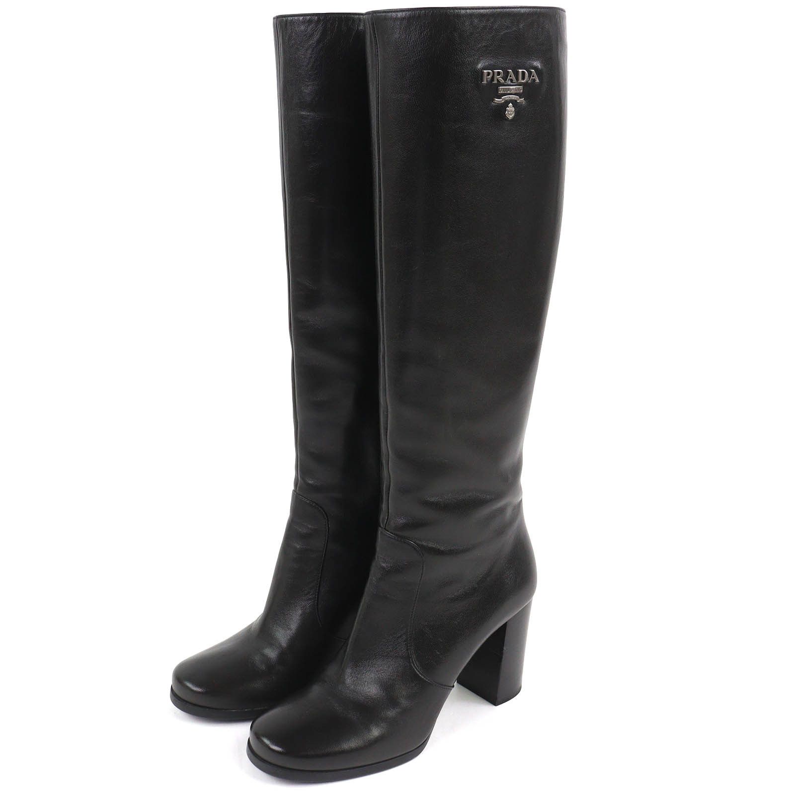 Prada Prada Prada Leather Boots Leather Shoes DUTY FREE for USA Size ONE SIZE - 1 Thumbnail