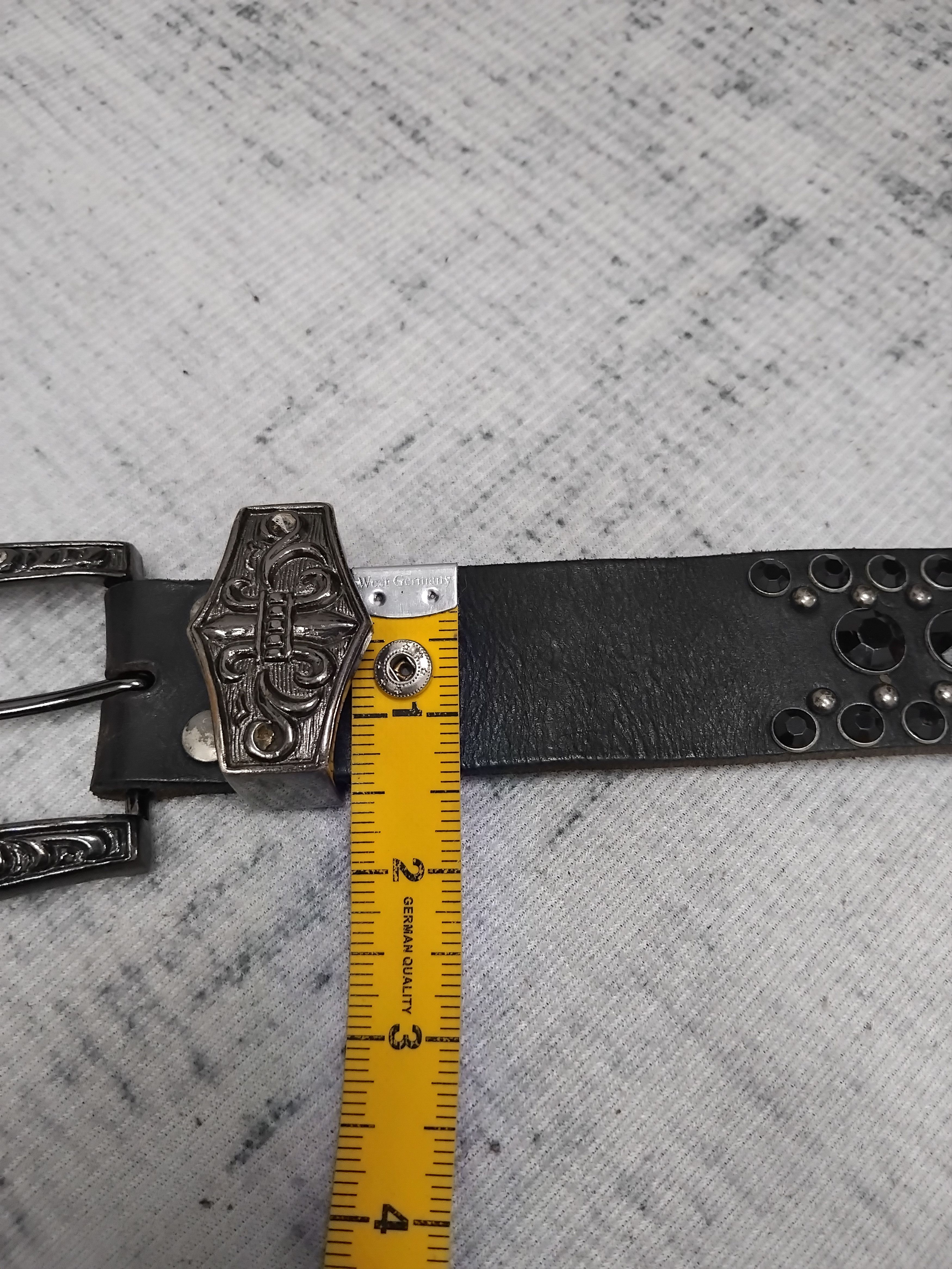Japanese Brand 💥Diablo punk rock style black colour leather belt Size ONE SIZE - 11 Thumbnail