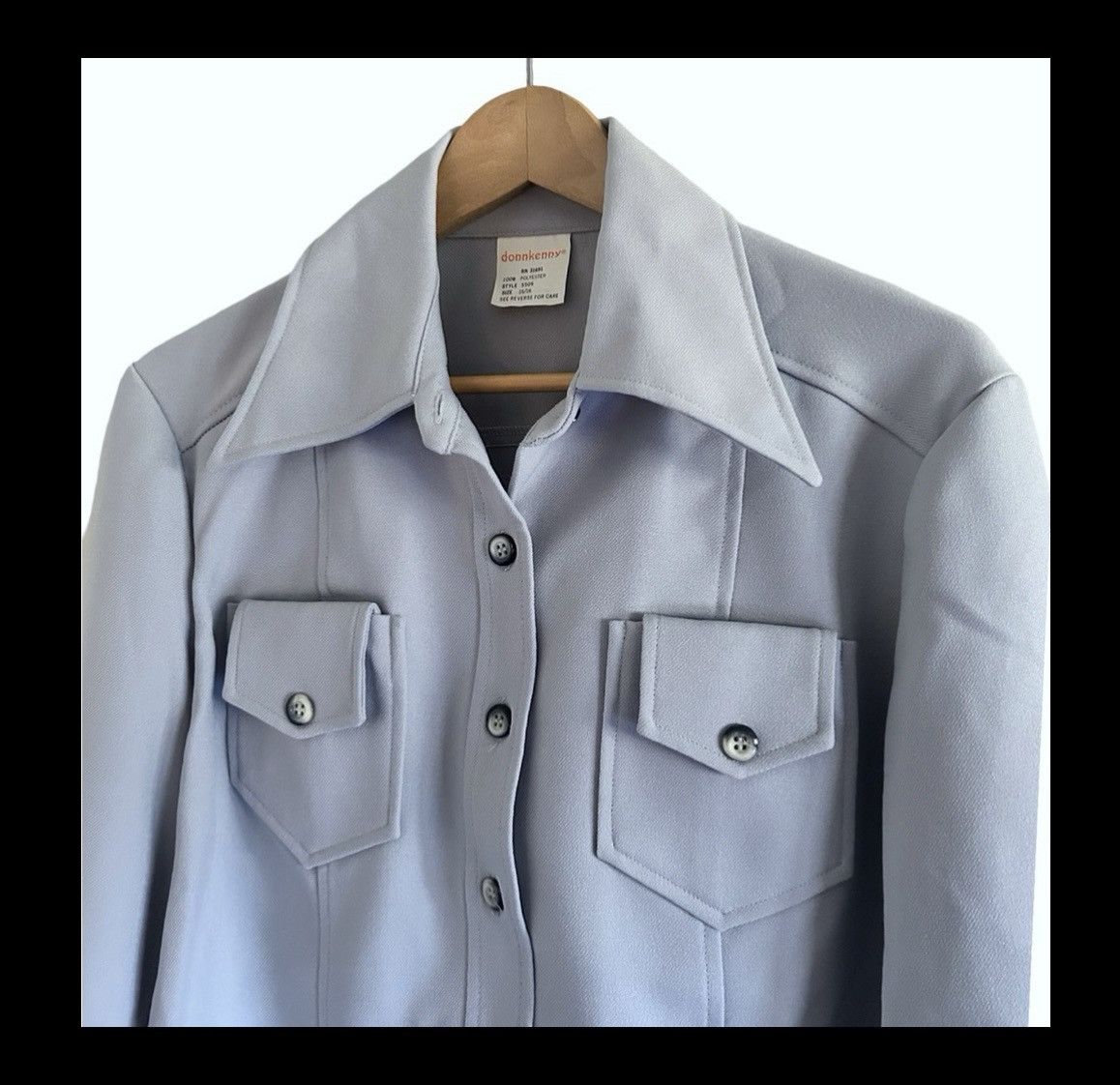 Vintage NWT Vintage 1970’s DonnKenny Gray Button Down Shirt Blazer Size M / US 6-8 / IT 42-44 - 6 Thumbnail