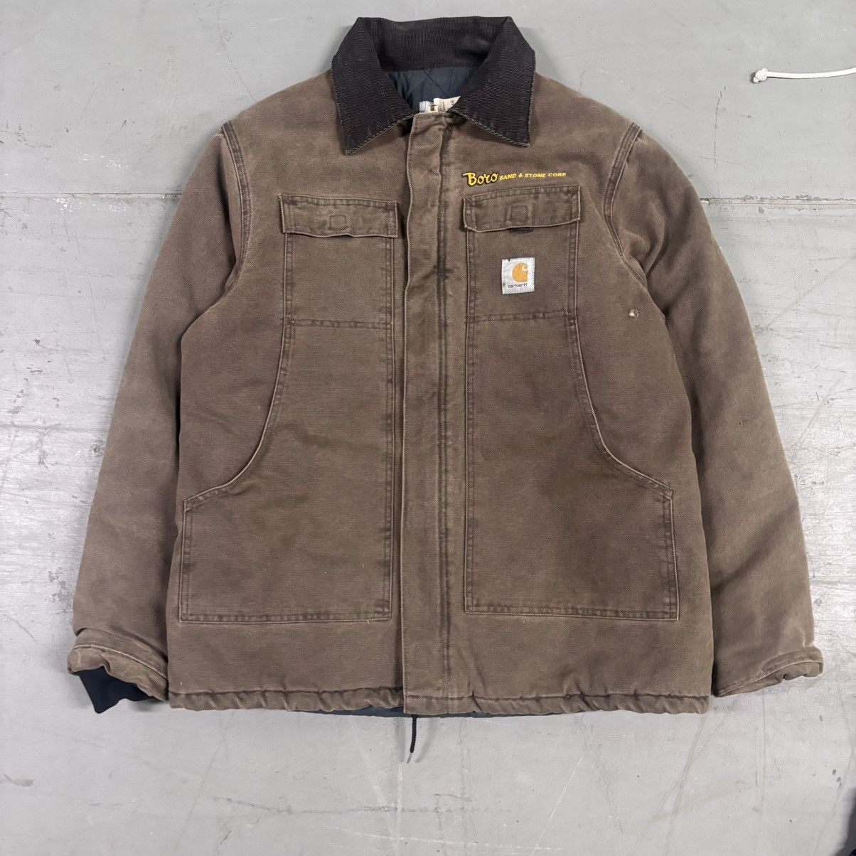 Carhartt × Unsound Rags × Vintage Vintage 90s Faded Thrashed Arctic Carhartt Jacket Lined Size US L / EU 52-54 / 3 - 1 Thumbnail