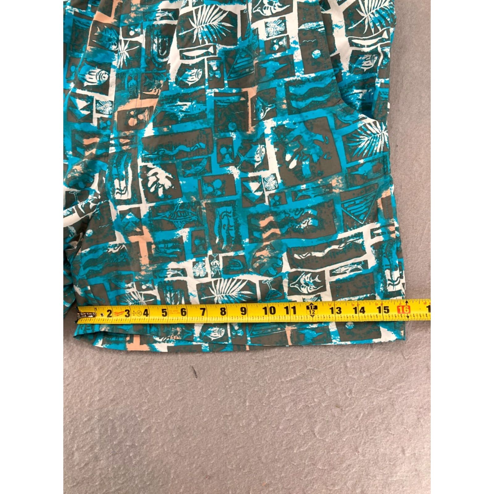 Vintage Columbia PFG Mens Swim Trunks Shorts 2XL Lined Blue Tropical Light Weight Nylon Polyester Blended Fabric Size US 39 - 5 Thumbnail