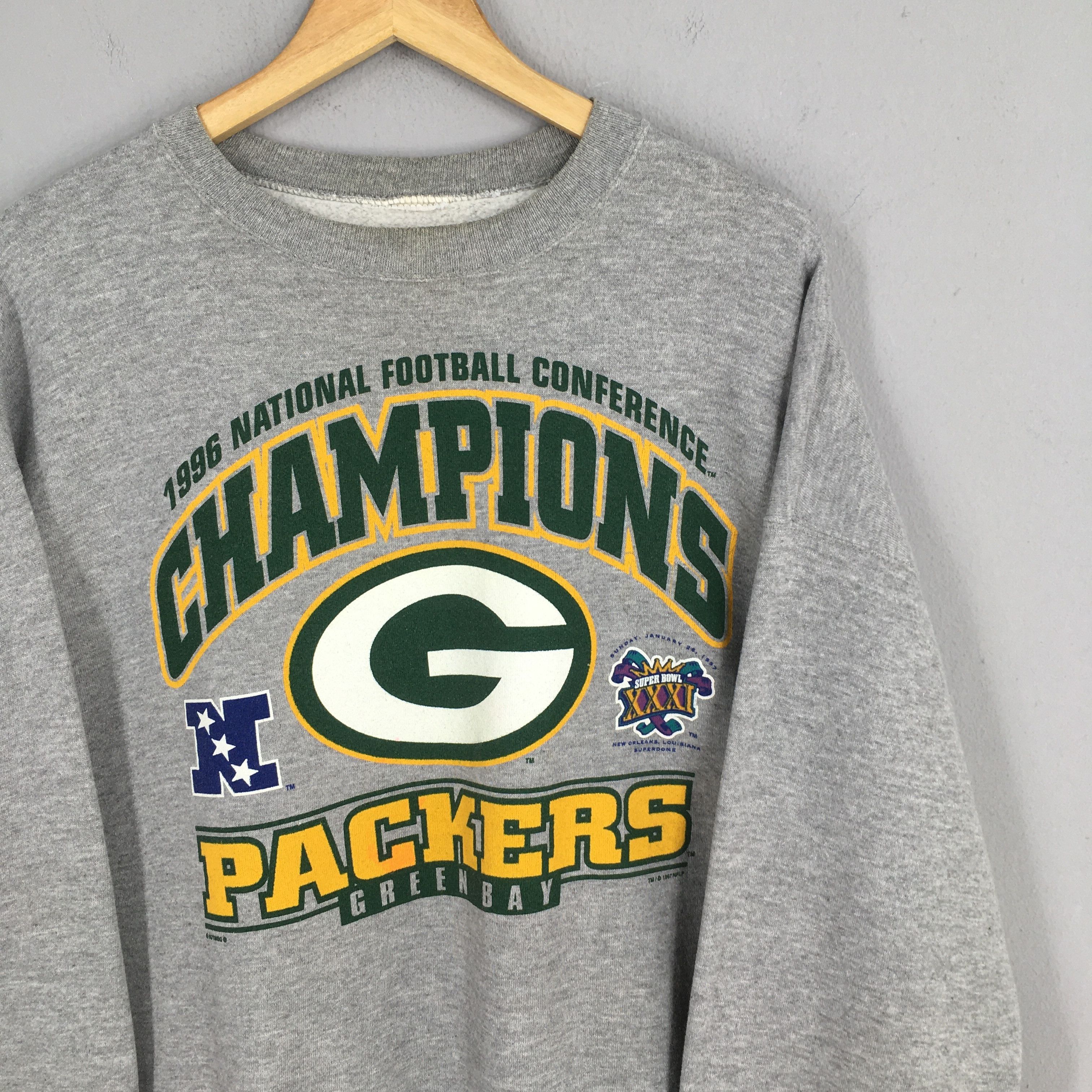 NFL × Vintage Vintage Green Bay Packers Football NFL Sweatshirt 2XLarge Size US XXL / EU 58 / 5 - 2 Thumbnail