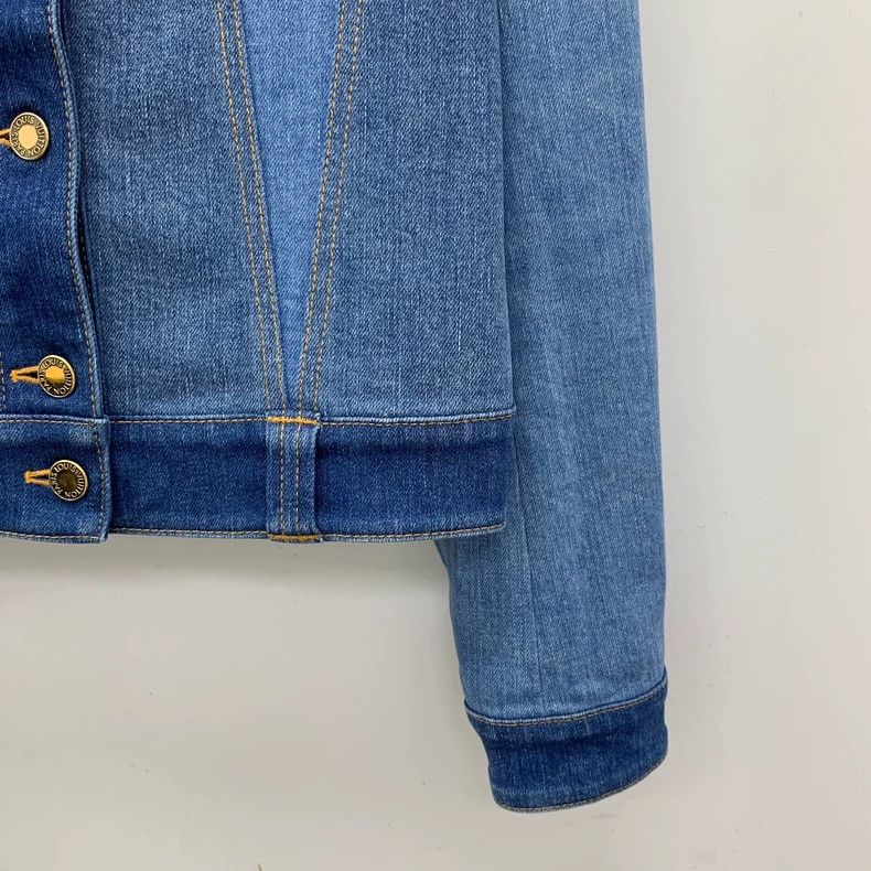 Louis Vuitton Louis Vuitton Blue patchwork cut cotton lapel single-breas Size XXS / US 00 / IT 34 - 4 Thumbnail