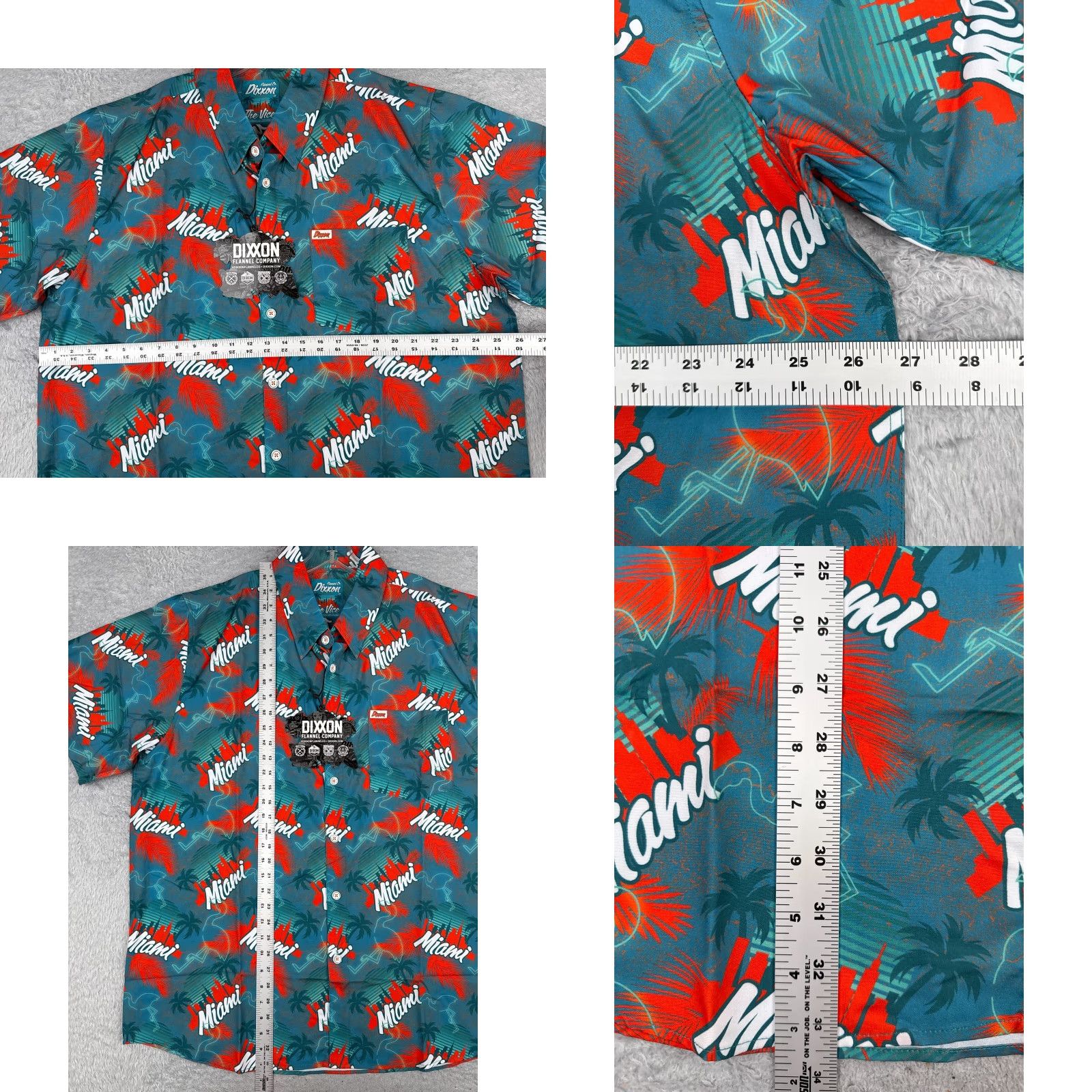 Vintage Dixxon Shirt Men 2XL Floral Blue Polyester Hawaiian 90s Party Casual Button-Up Size US XXL / EU 58 / 5 - 8 Thumbnail
