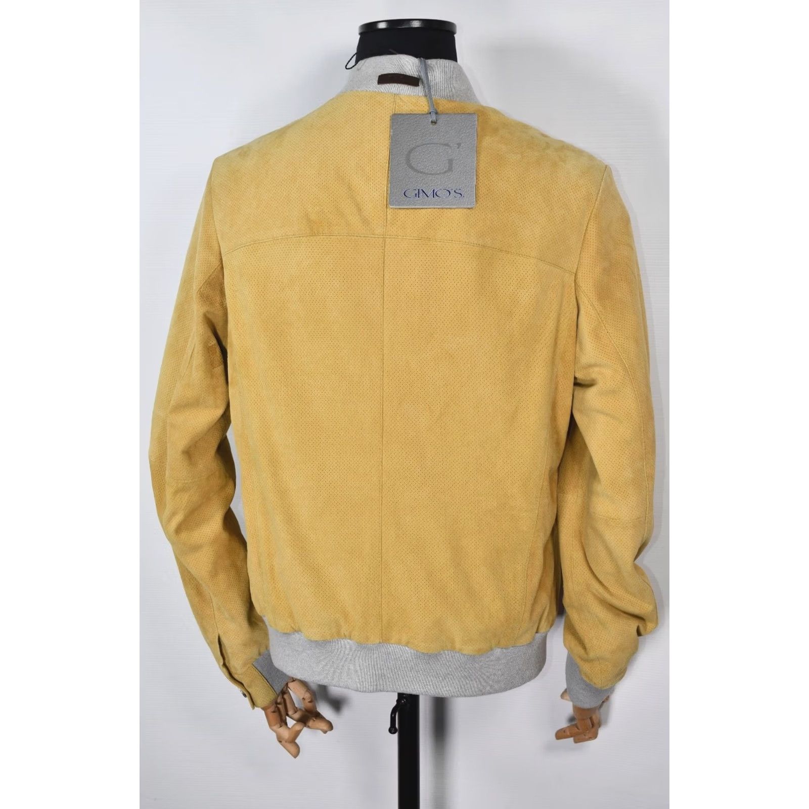 Vintage Gimo's Leather Jacket Mens L IT 52 Bomber Leather Yellow 100% Genuine 100% Leather Vintage No Style Winter Casual Sz IT52 Size US L / EU 52-54 / 3 - 3 Thumbnail