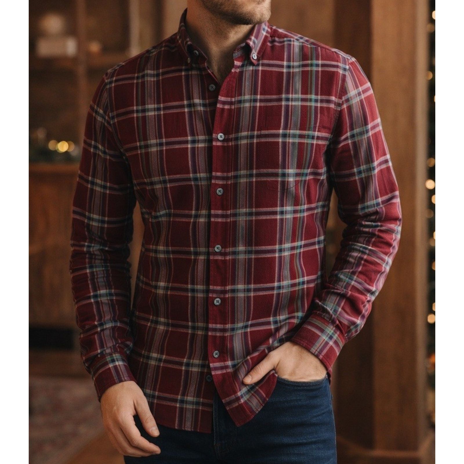 Mizzen+Main Mizzen And Main City Flannel Twill Shirt XL Plaid Trim Size US XL / EU 56 / 4 - 1 Thumbnail