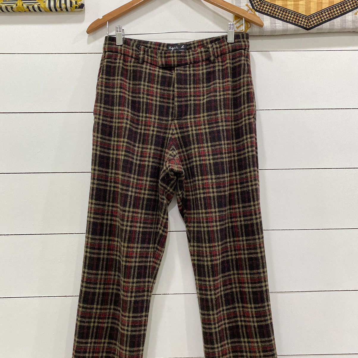 Designer × Japanese Brand × agnes b. Agnes B Plaid Check Wool Pants Size US 29 - 2 Thumbnail