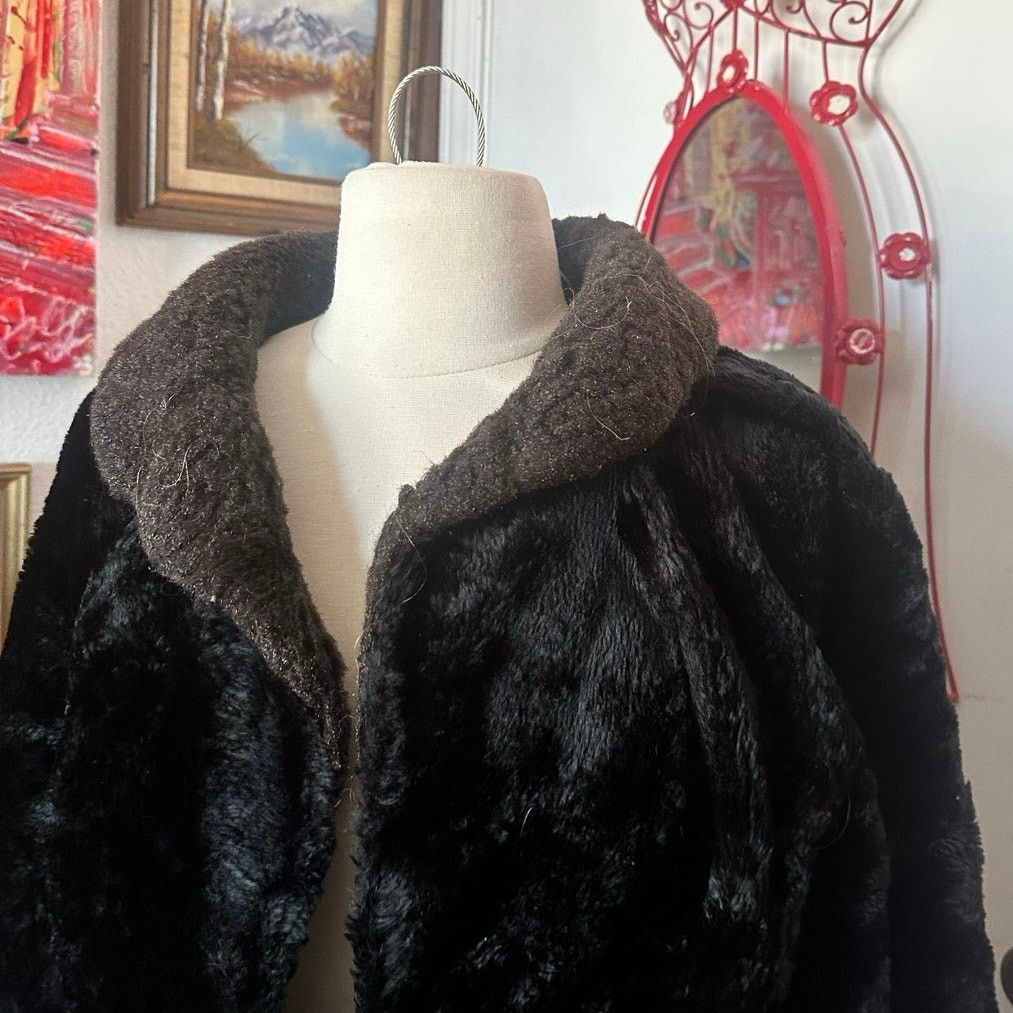 Other regina glenara by glenoit black fur coat cloak jacket Size M / US 6-8 / IT 42-44 - 2 Thumbnail