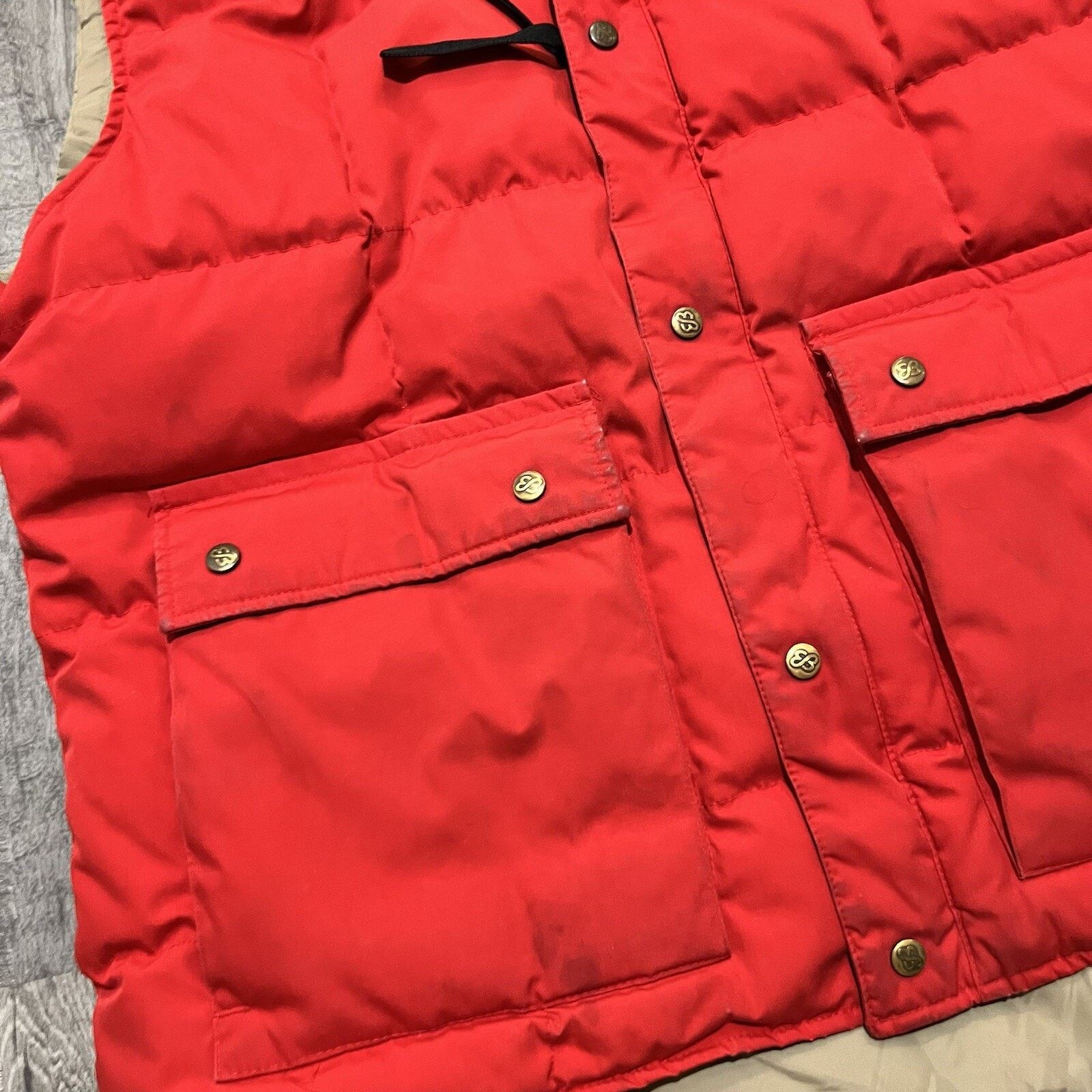 Eddie Bauer VTG Eddie Bauer Red 1980s Goose Down Outdoor Hike Snap Vest Size US XL / EU 56 / 4 - 4 Thumbnail