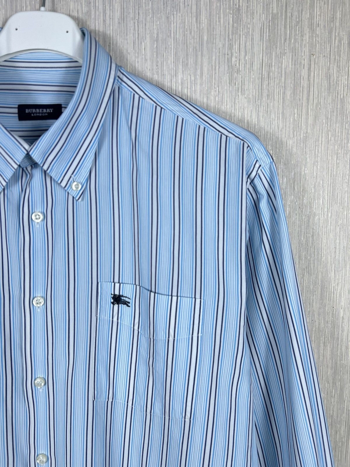 Burberry Vintage Burberry London sussex striped pocket logo shirt Size US XXL / EU 58 / 5 - 3 Thumbnail