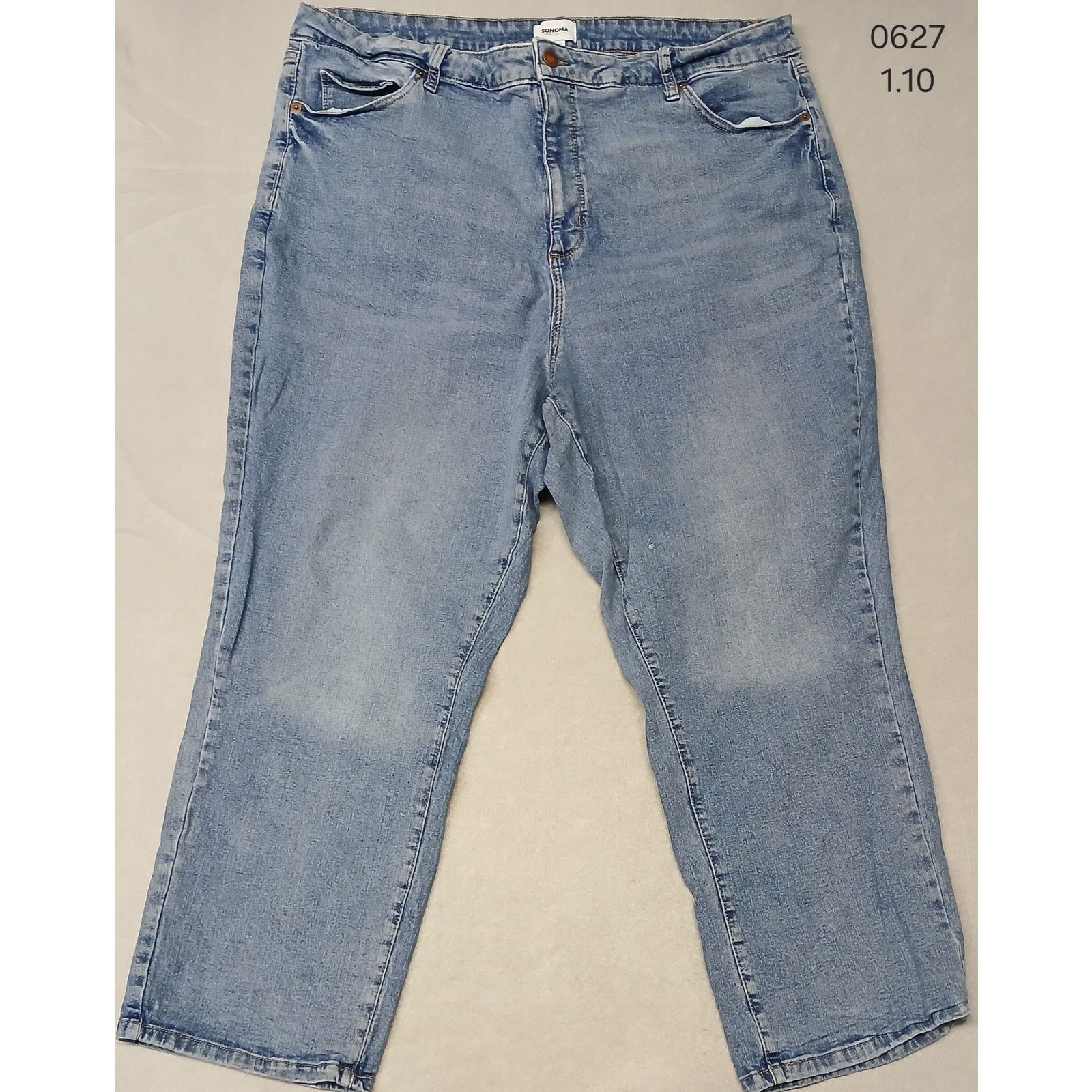 Sonoma Sonoma (22W) High Rise Straight Cotton Blue Denim Jeans Size 22" - 1 Thumbnail