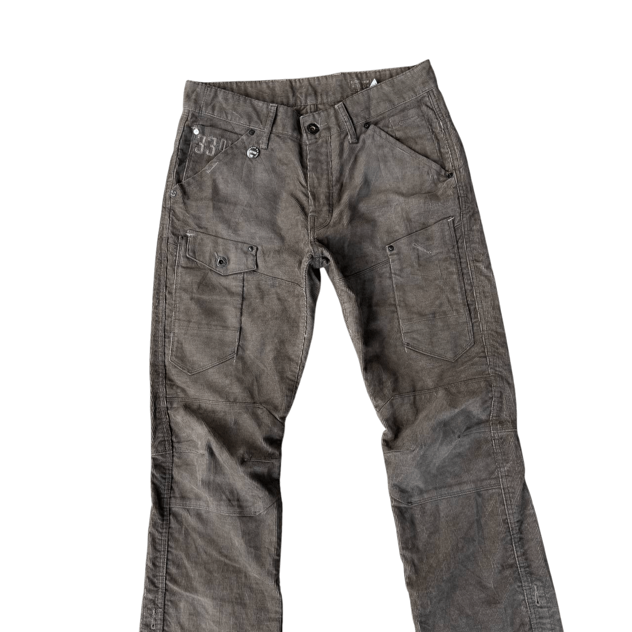 G-Star G-Star Raw Elwood Corduroy Cargo Pants Utility Sage Brown Size US 32 / EU 48 - 4 Thumbnail