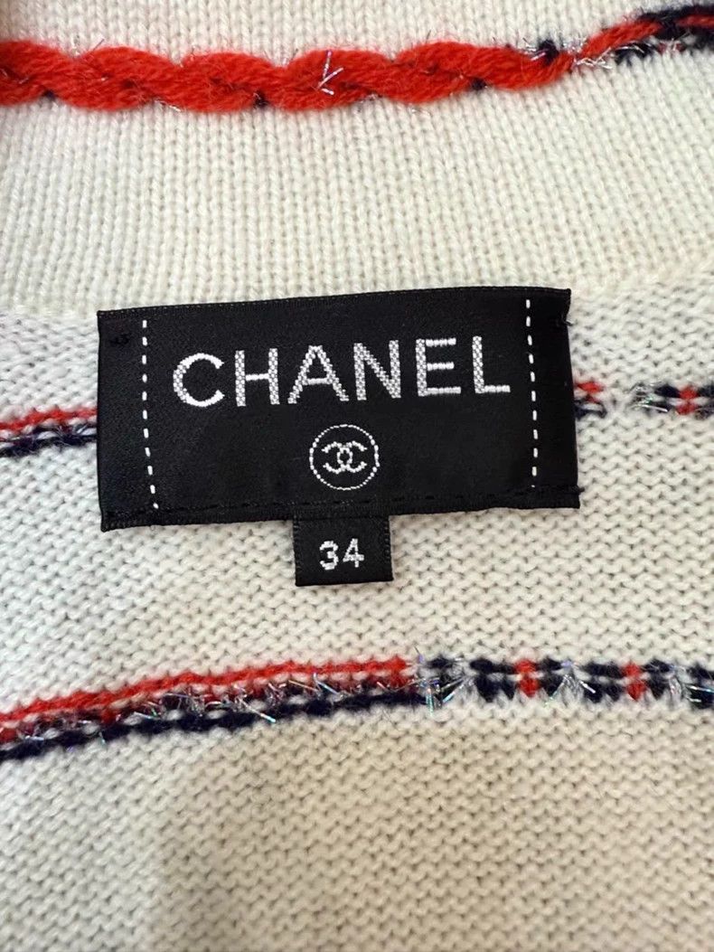 Chanel Chanel Show silk striped cashmere coat Size XXS / US 00 / IT 34 - 6 Thumbnail