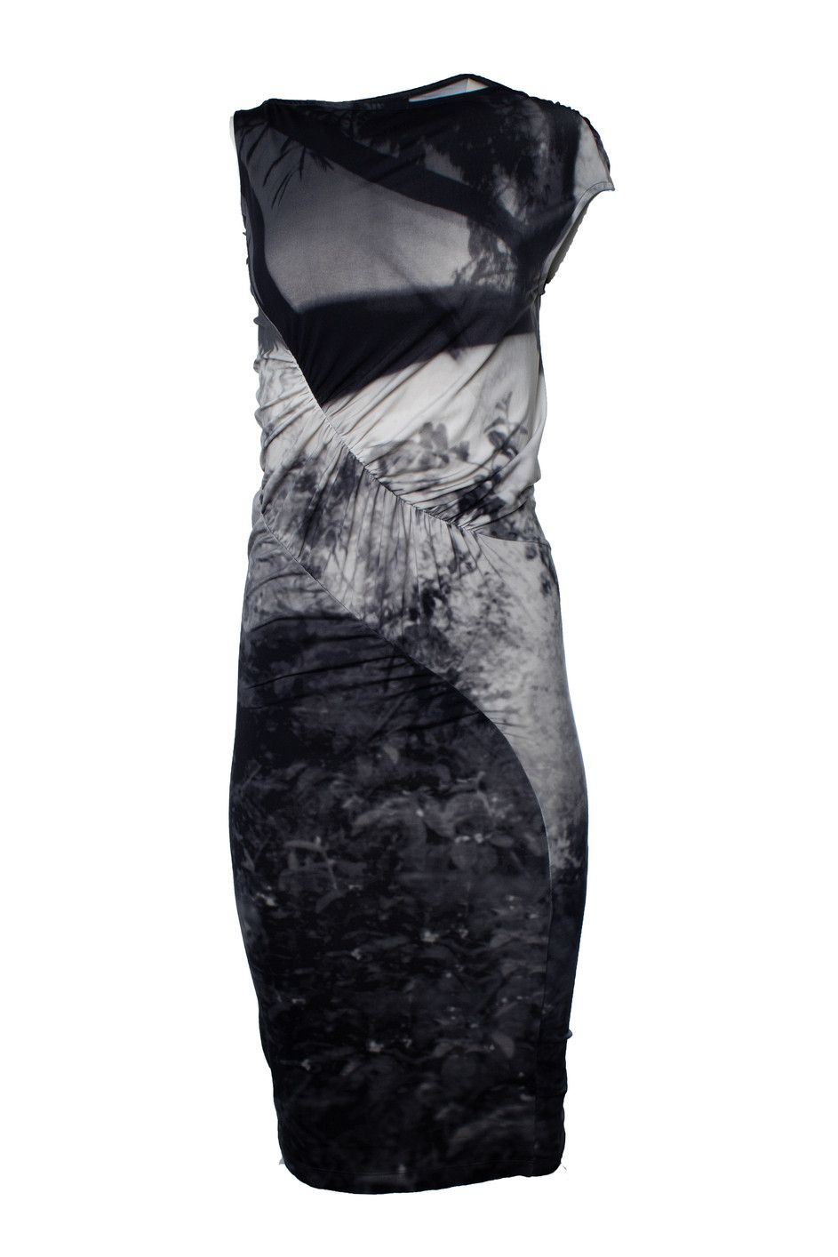 McQ Digital printed dress in grey