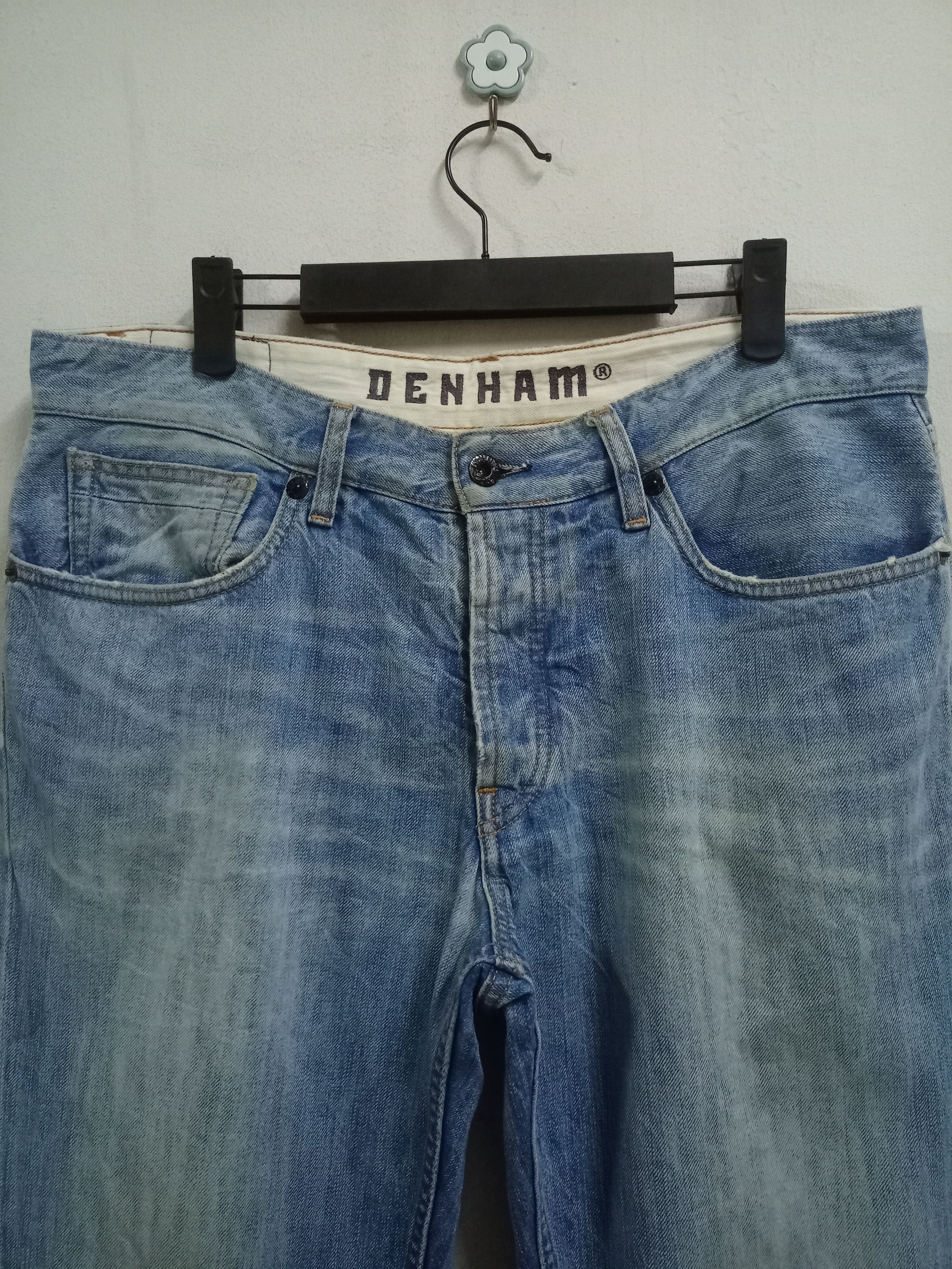 DENHAM Vintage Denhan Razor Blue Wash Loose Jeans 35x33 Size US 35 - 5 Thumbnail
