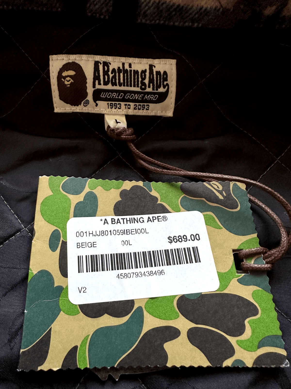 Bape BAPE A Bathing Ape Logo Check Pattern Padded Flannel Shirt Size US L / EU 52-54 / 3 - 7 Thumbnail