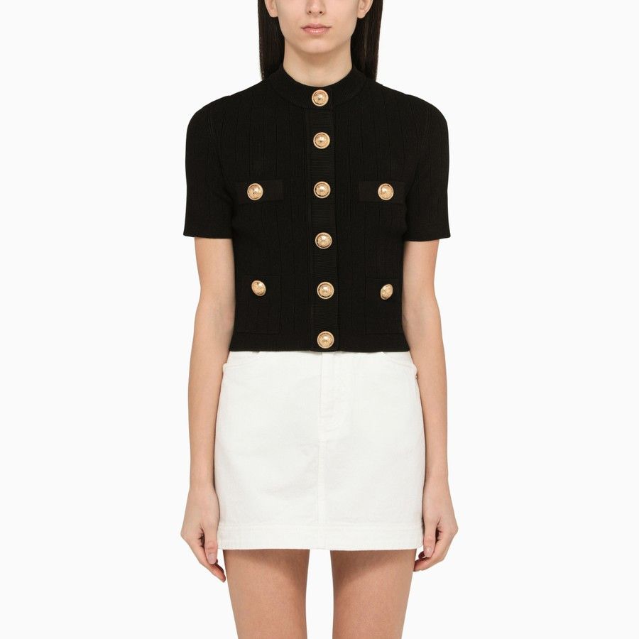 image of Balmain O1D2Blof01223 Sweater In Black, Women's (Size Small)