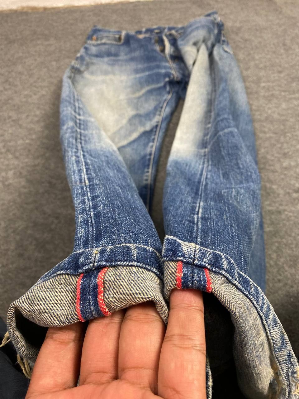 Japanese Brand vintage hr market selvedge distressed denim nice design Size US 32 / EU 48 - 16 Thumbnail